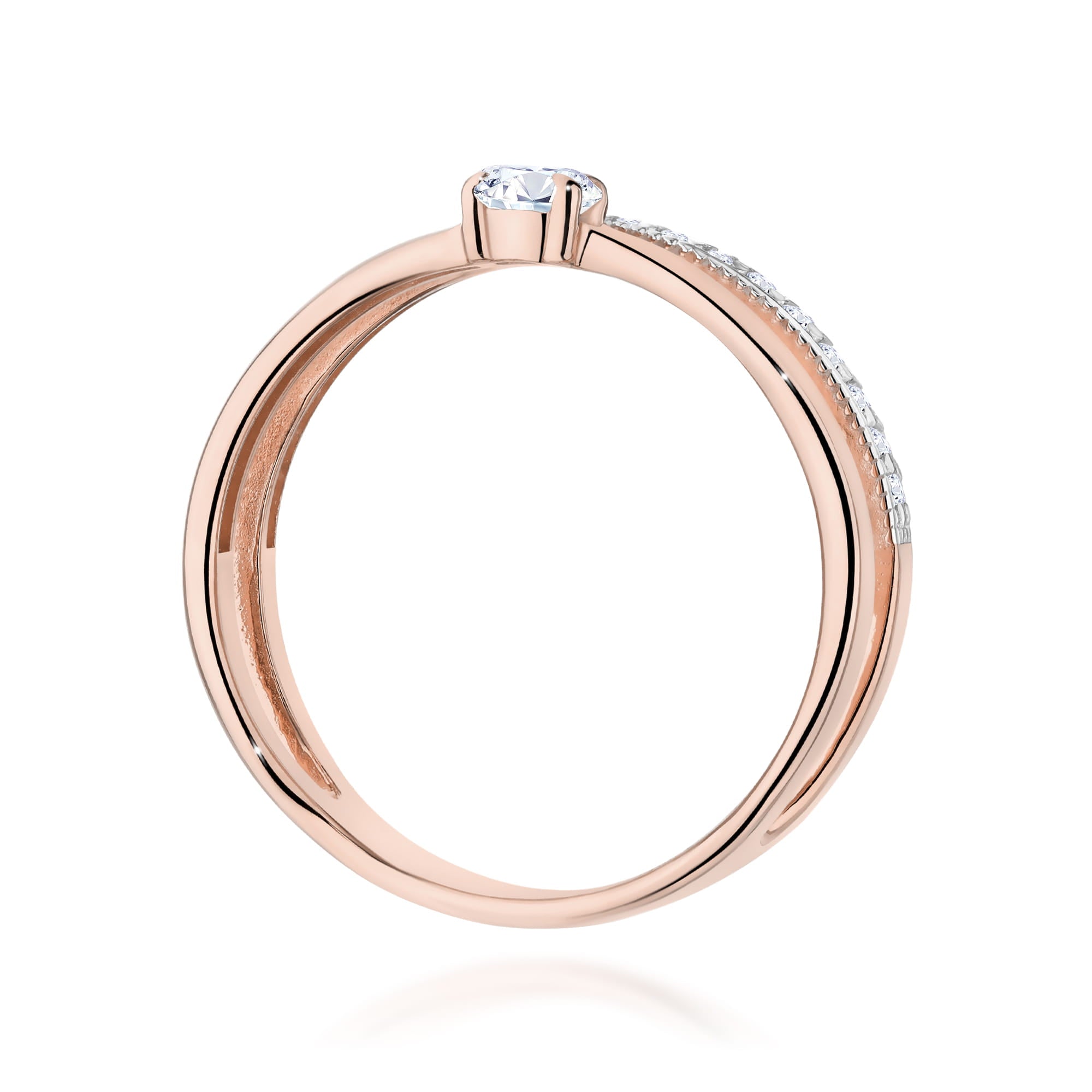 Inel Aur 14K cu Diamant Cultivat în Laborator