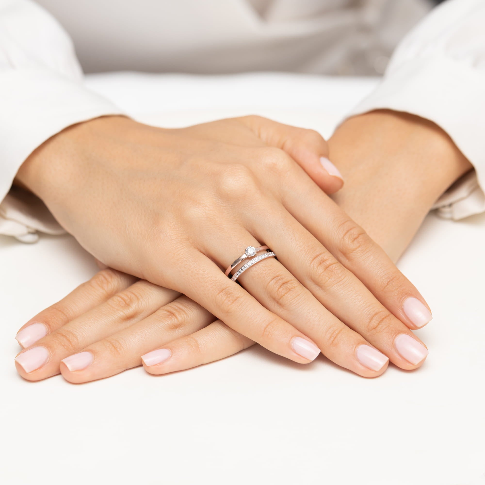 Inel Aur 14K cu Diamant Cultivat în Laborator