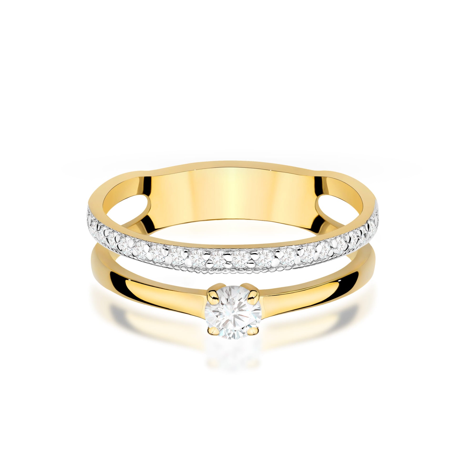 Inel Aur 9K cu Diamante Naturale 0.40 ct