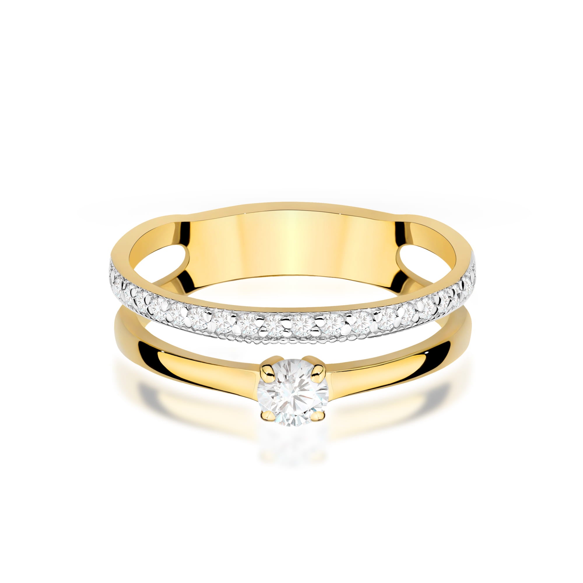 Inel Aur 9K cu Diamante Naturale 0.40 ct