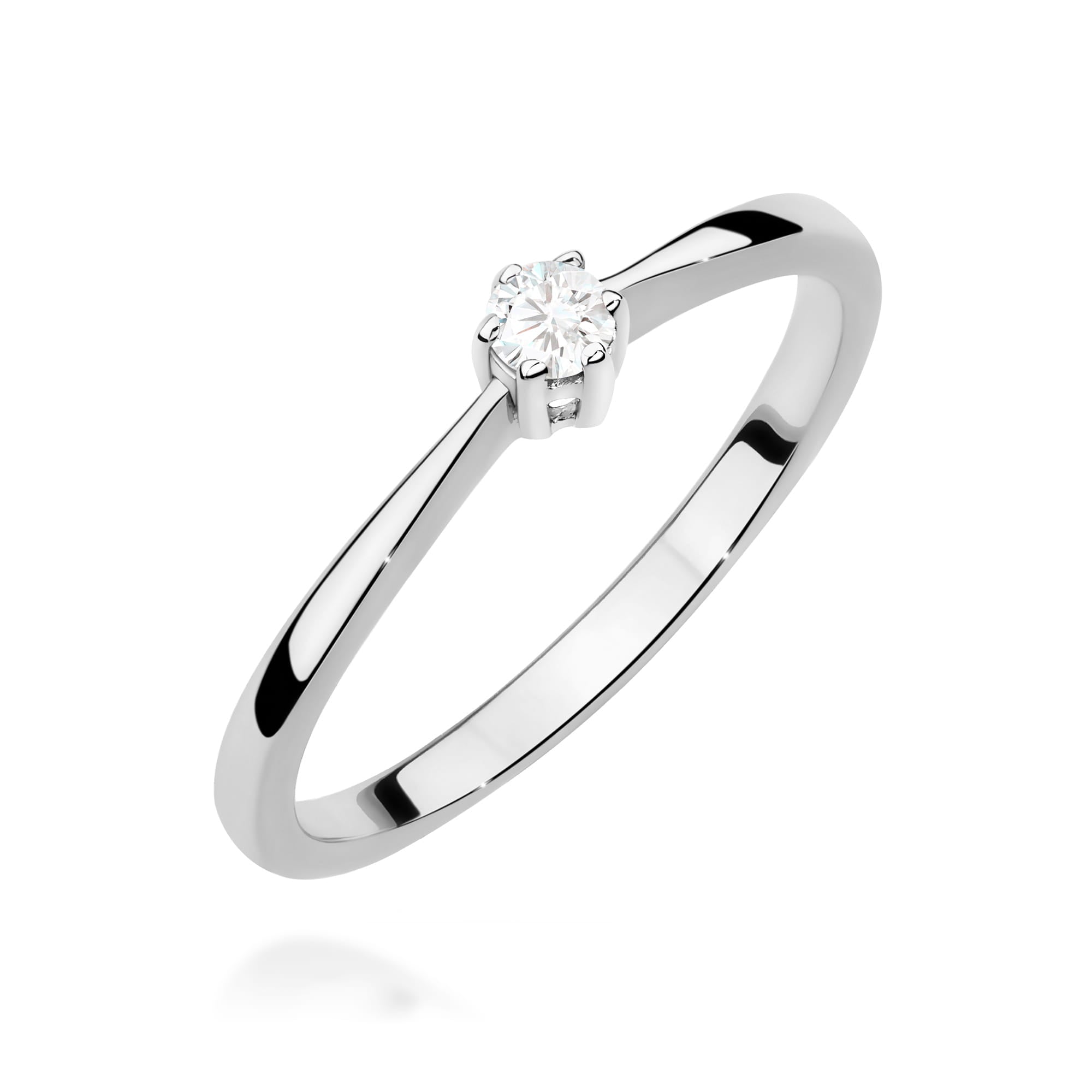 Inel Aur 9K cu Diamant Natural 0.10 ct