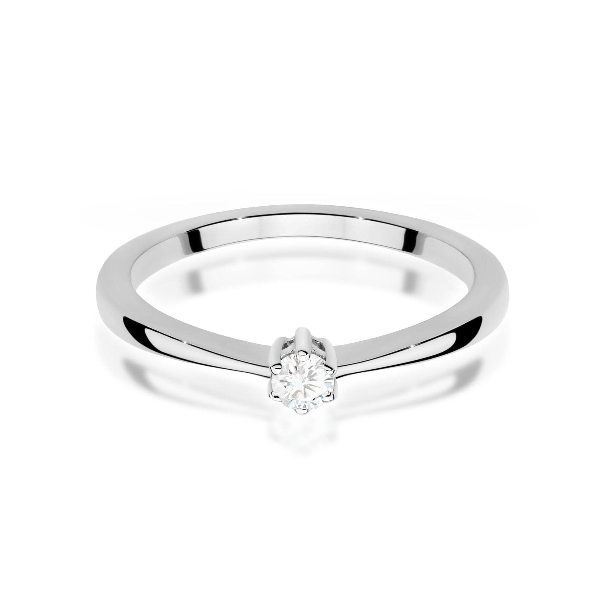 Inel Aur 9K cu Diamant Natural 0.10 ct