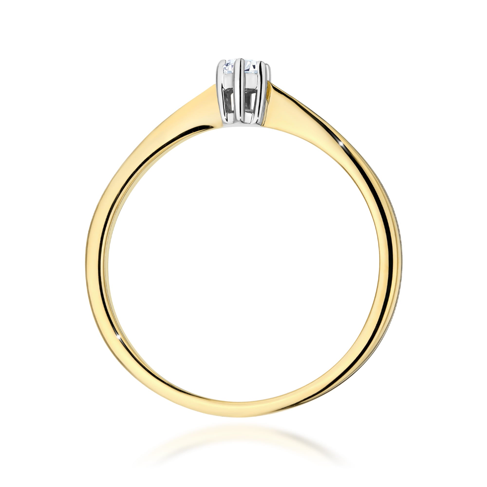 Inel Aur 9K cu Diamant Natural 0.10 ct