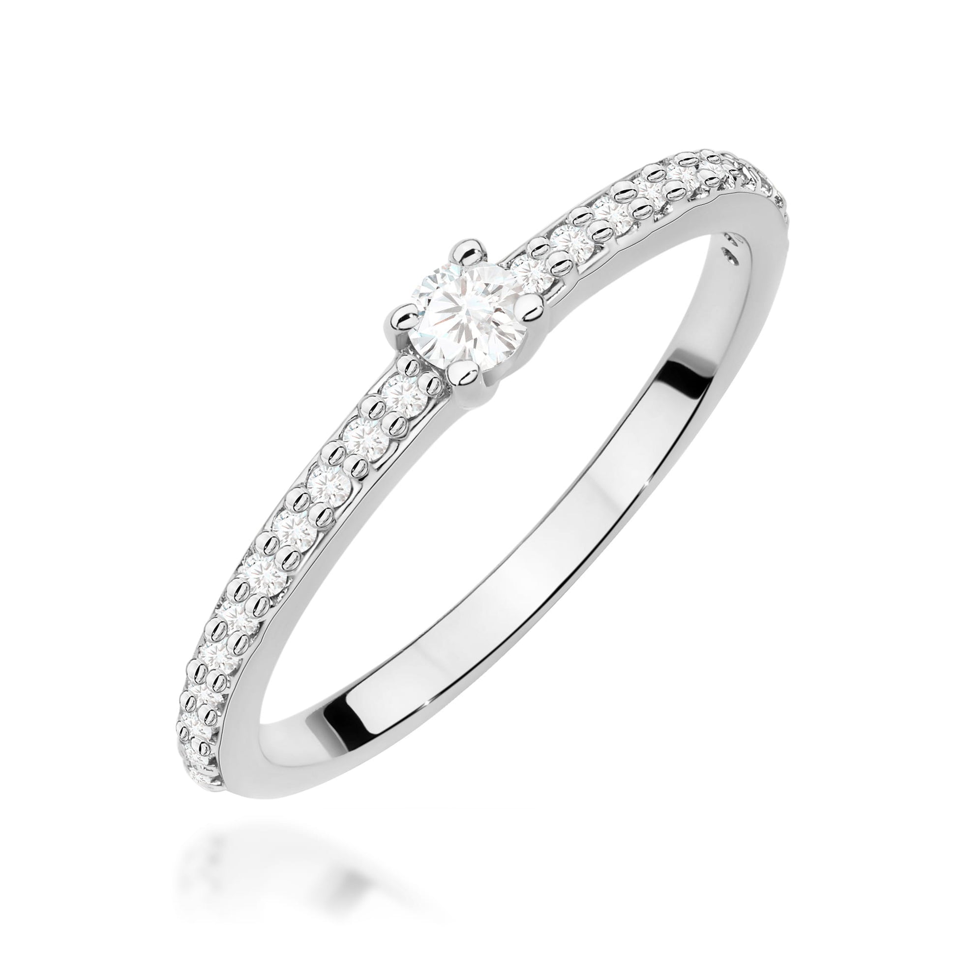 Inel Aur 9K cu Diamante Naturale 0.19 ct