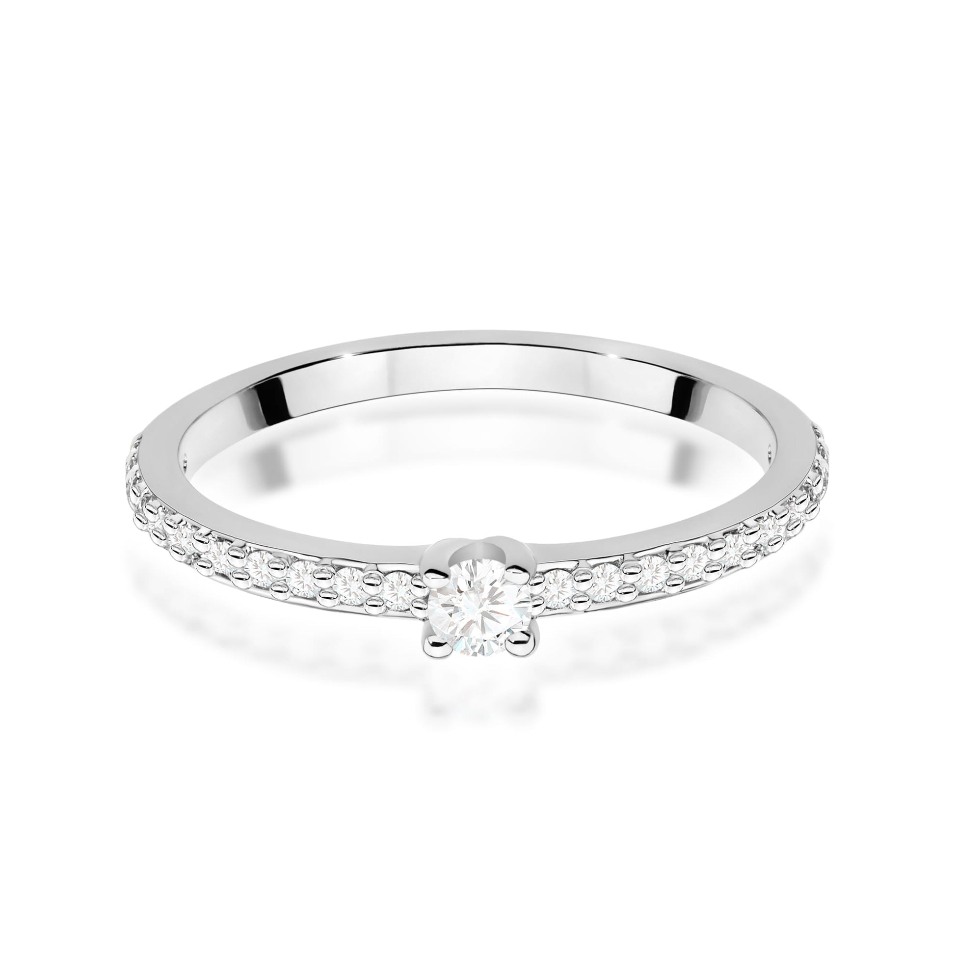 Inel Aur 9K cu Diamante Naturale 0.19 ct