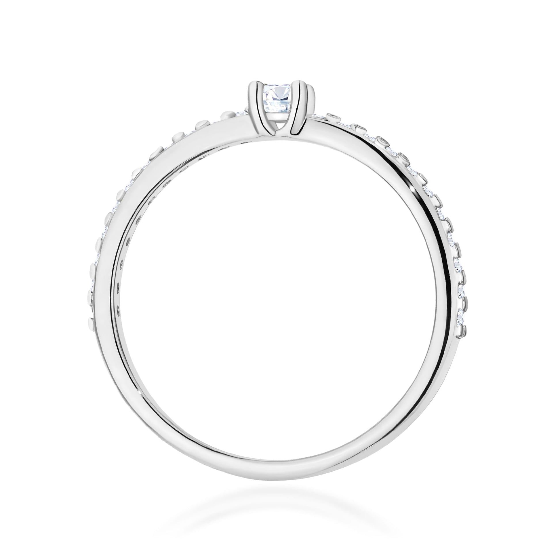 Inel Aur 9K cu Diamante Naturale 0.19 ct