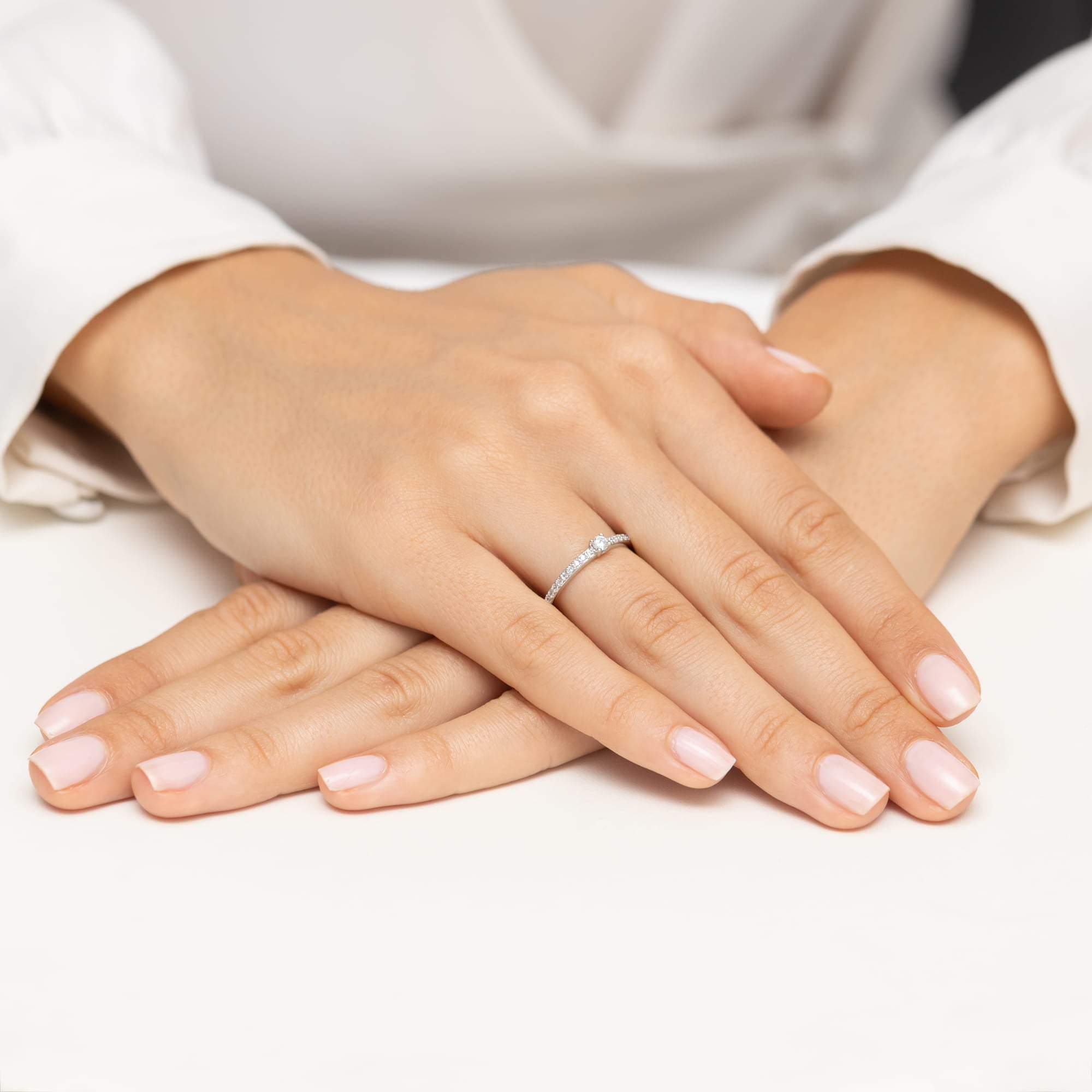 Inel Aur 9K cu Diamante Naturale 0.19 ct