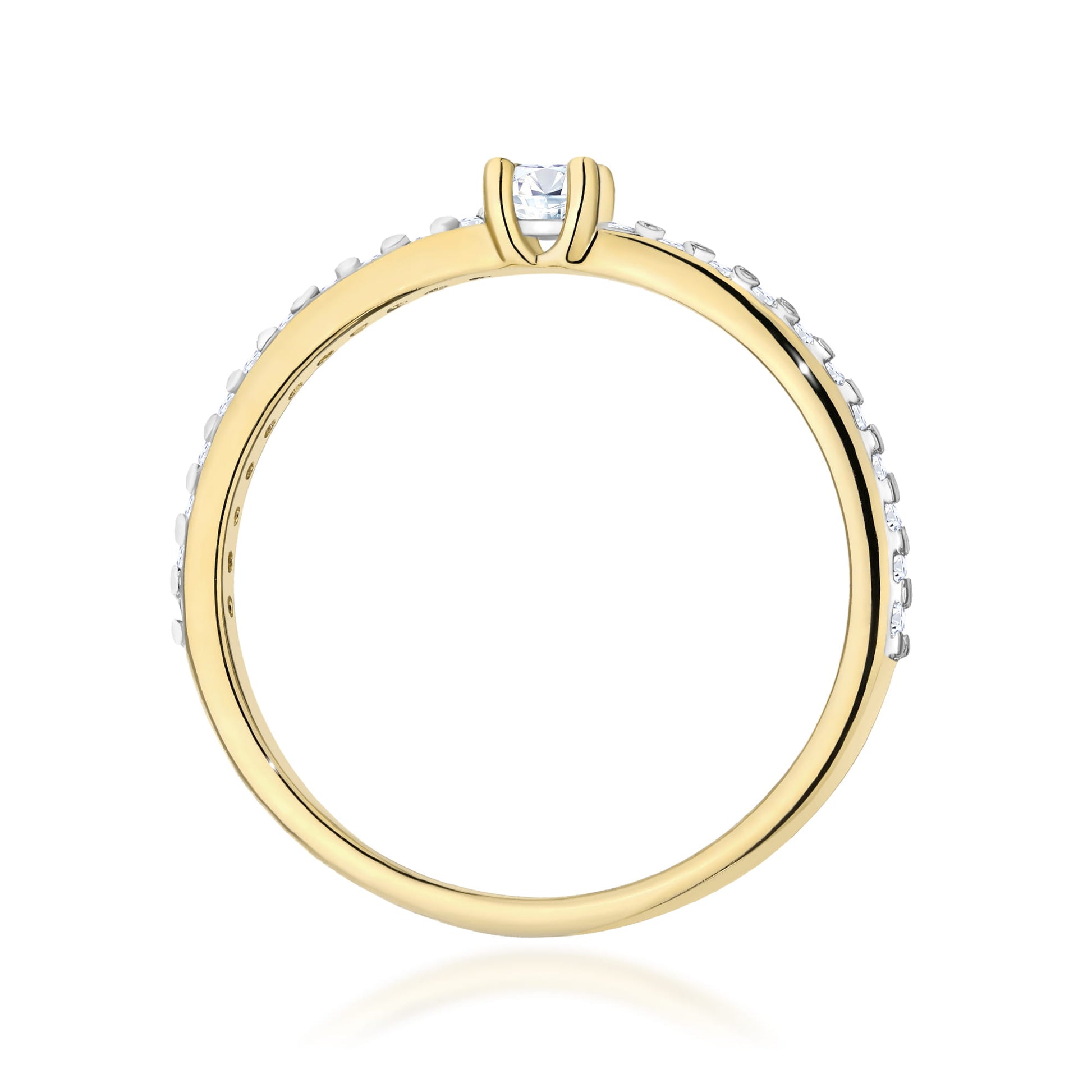 Inel Aur 9K cu Diamante Naturale 0.19 ct