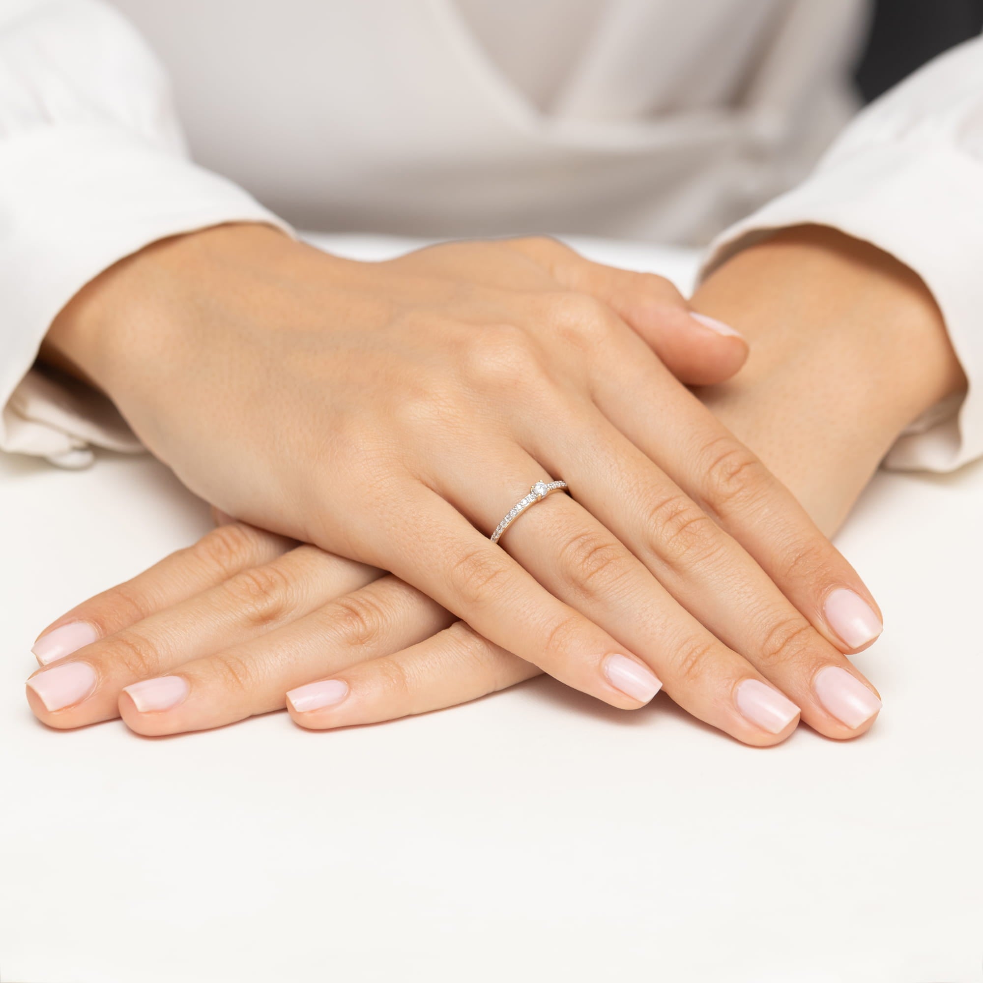 Inel Aur 9K cu Diamante Naturale 0.19 ct