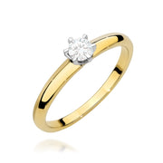 Inel Aur 9K cu Diamant Natural 0.25 ct