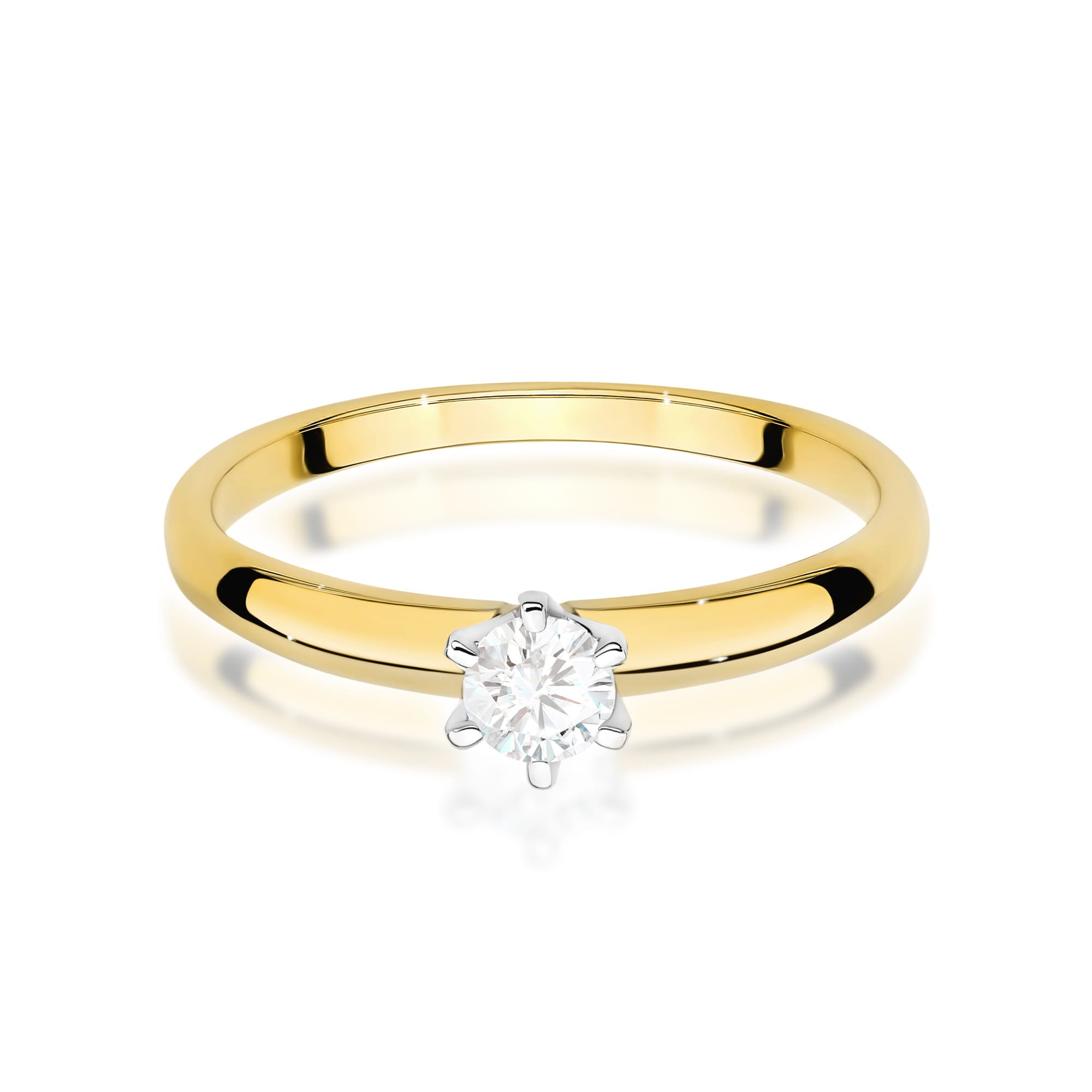 Inel Aur 9K cu Diamant Natural 0.25 ct