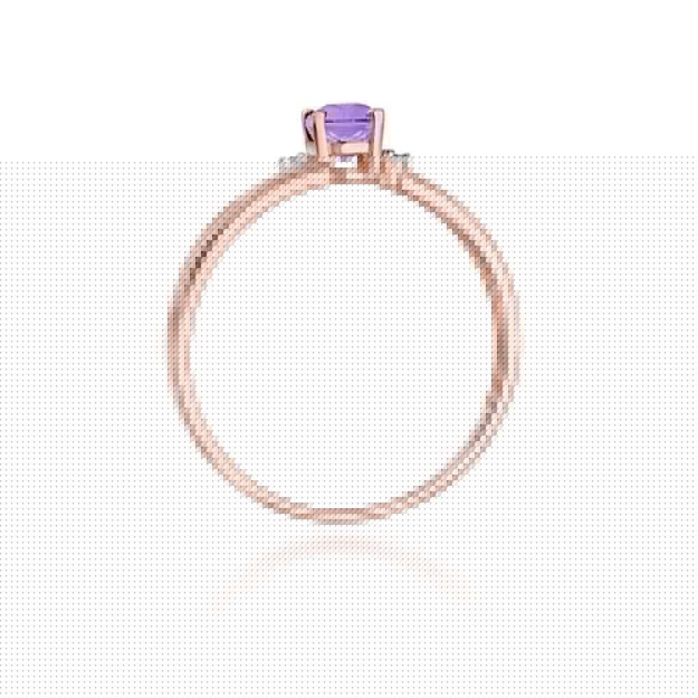Inel Aur 14k cu Tanzanit 0.40 ct - Roz