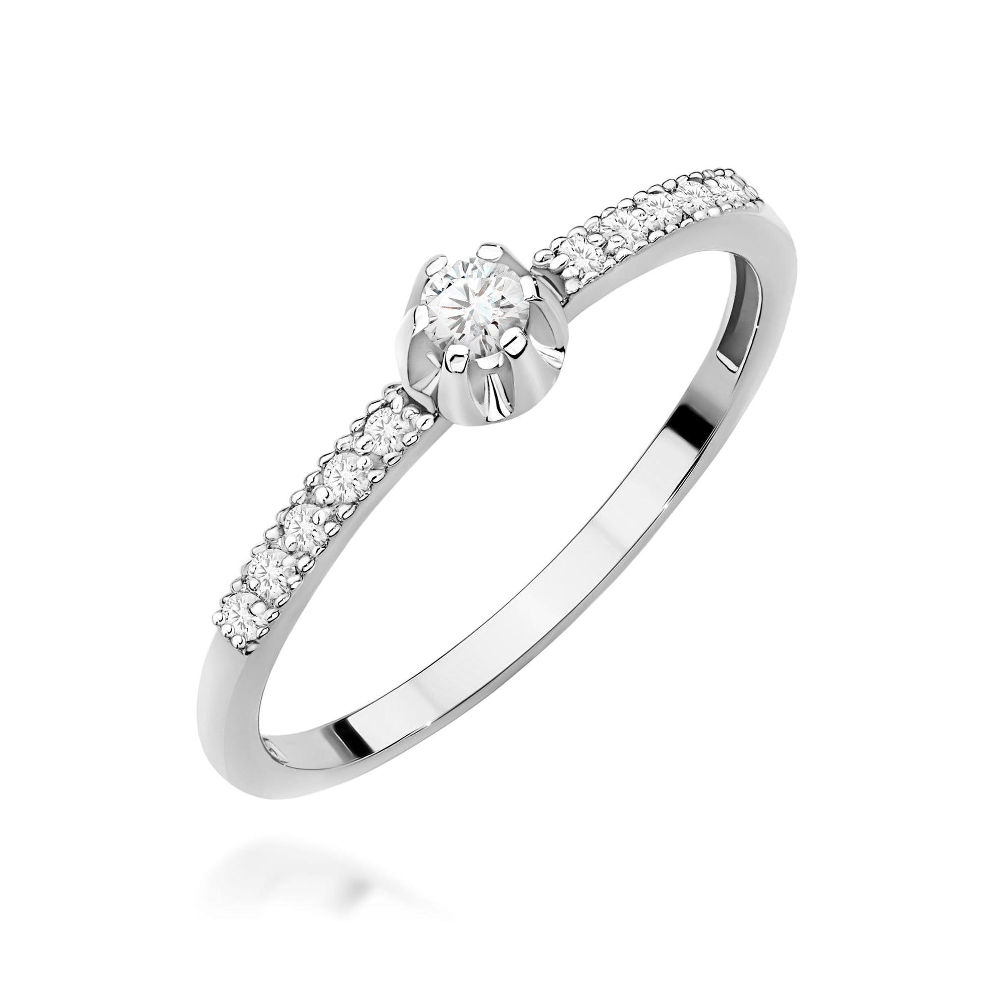 Inel Aur 9K cu Diamante Naturale 0.17 ct