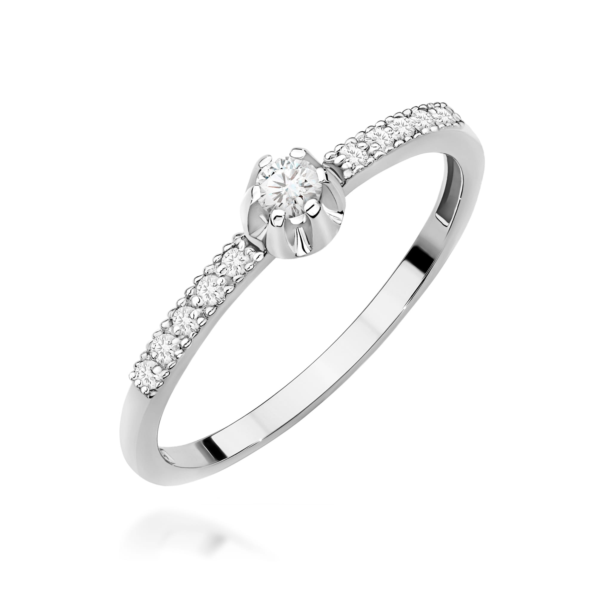 Inel Aur 9K cu Diamante Naturale 0.17 ct