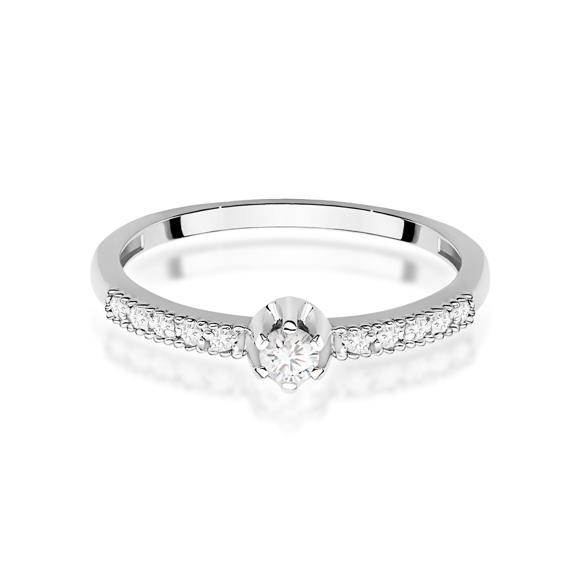 Inel Aur 9K cu Diamante Naturale 0.17 ct
