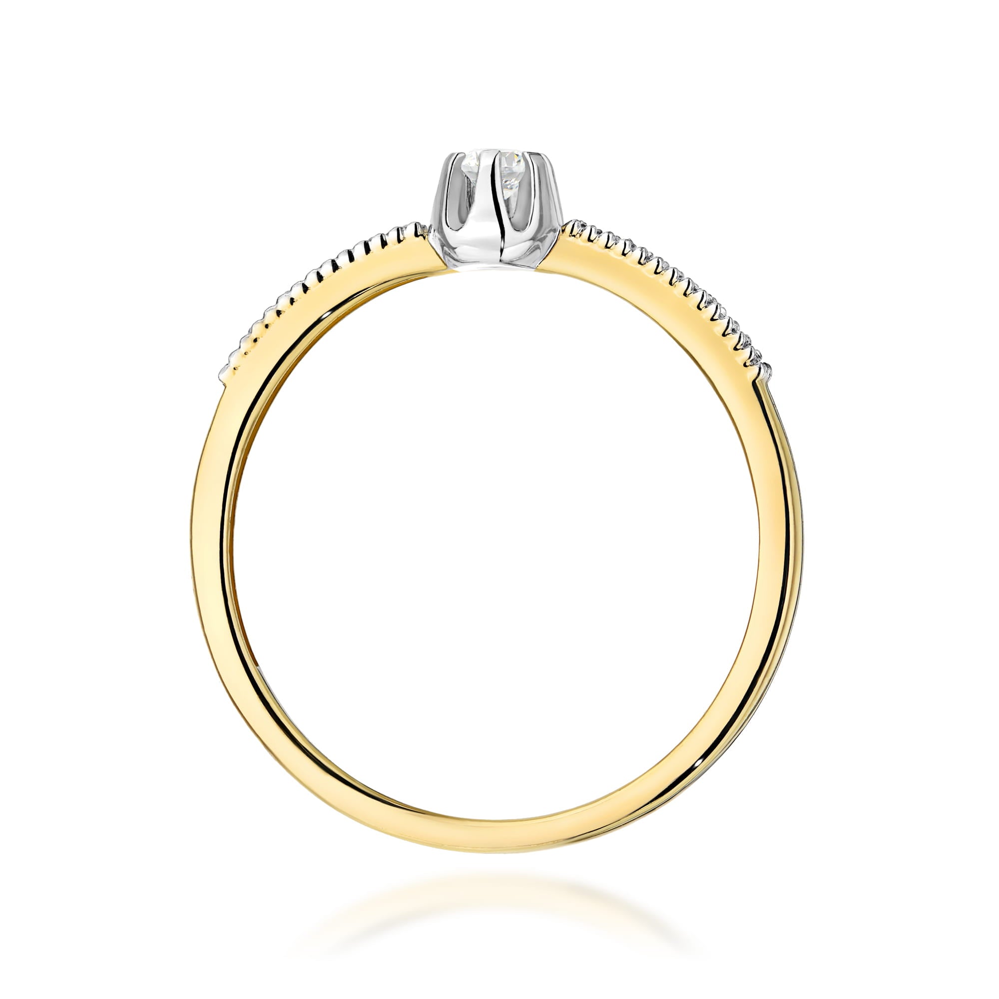 Inel Aur 9K cu Diamante Naturale 0.17 ct