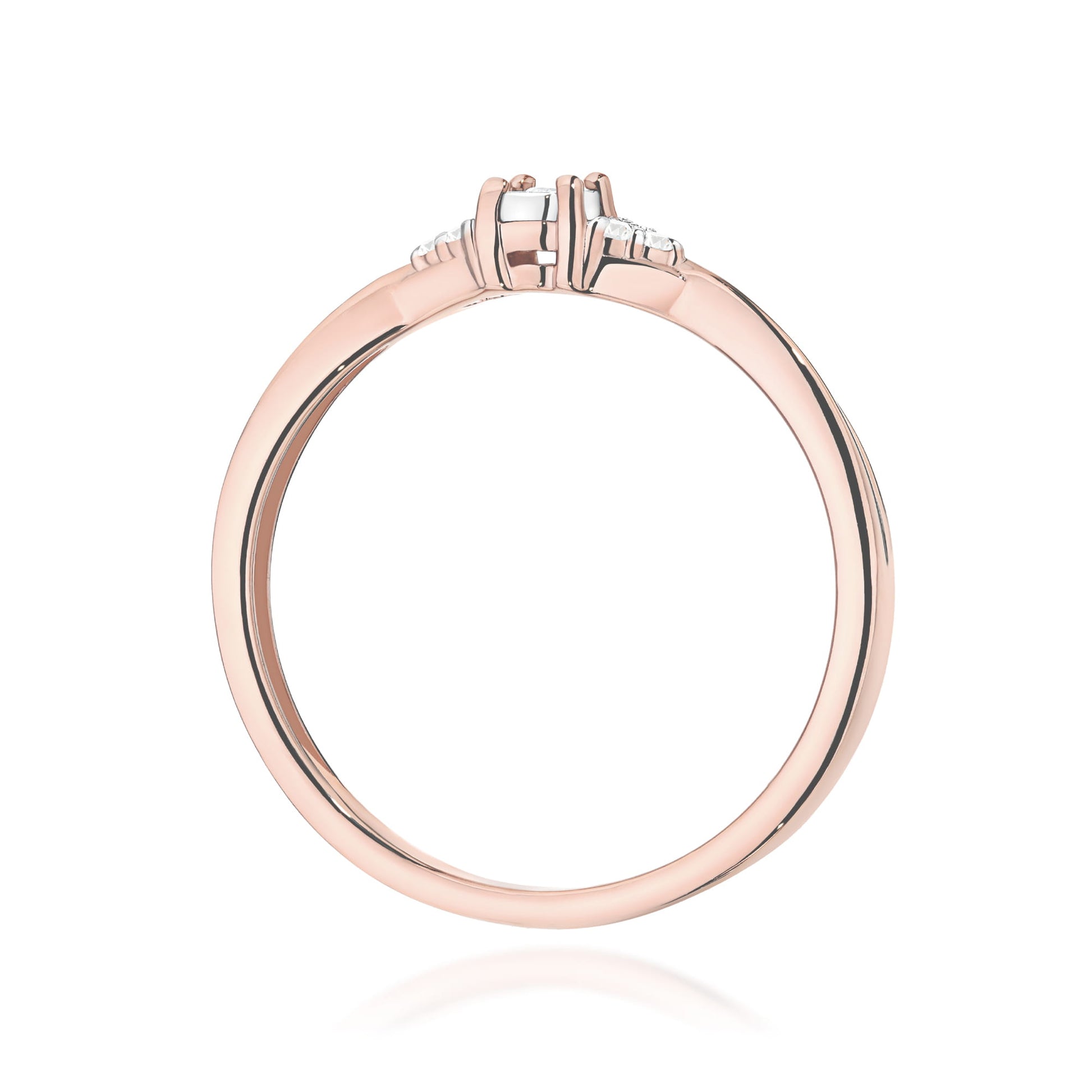 Inel Aur 14K Diamant 0,04ct Rotund W0682