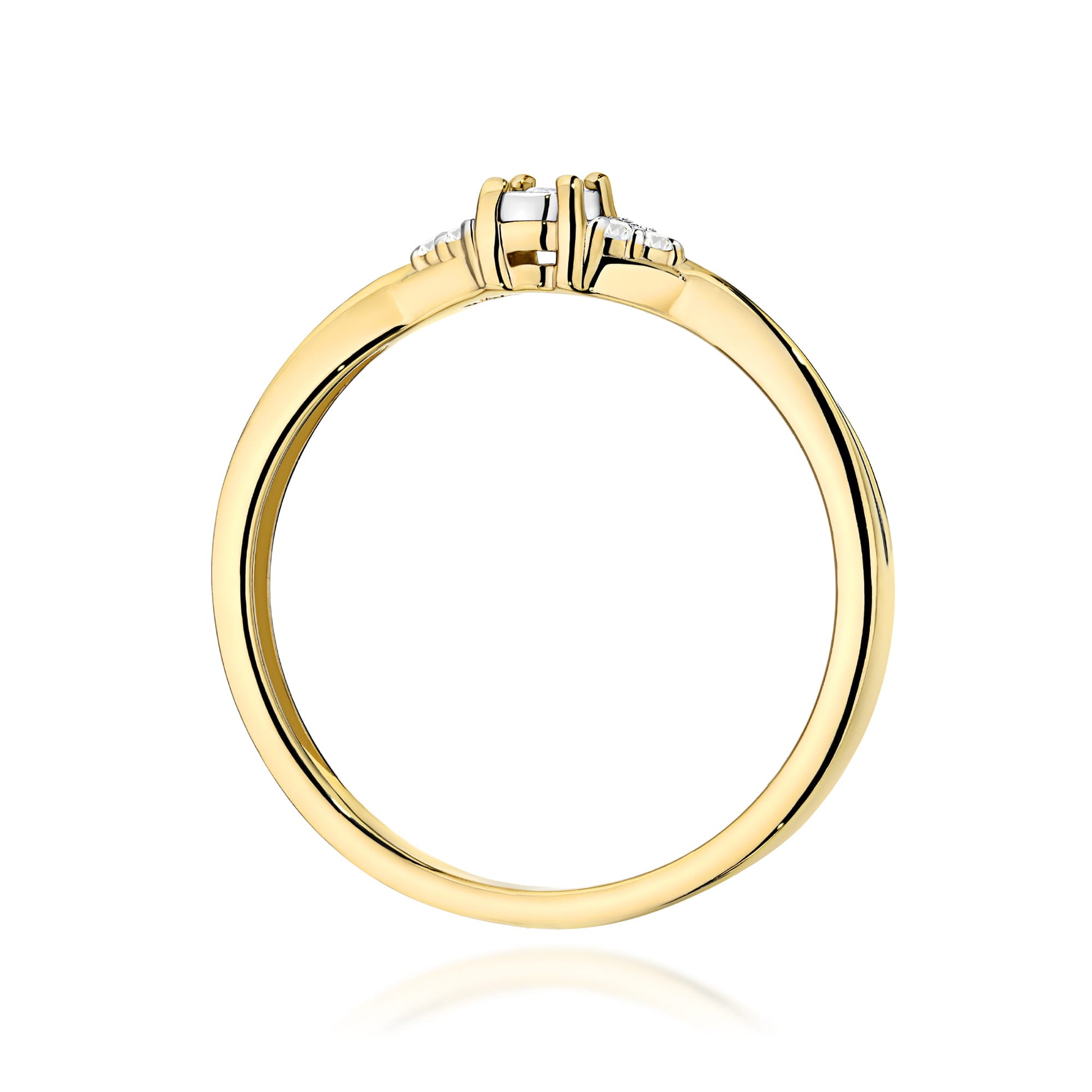 Inel Aur 9K cu Diamante Naturale 0.04 ct