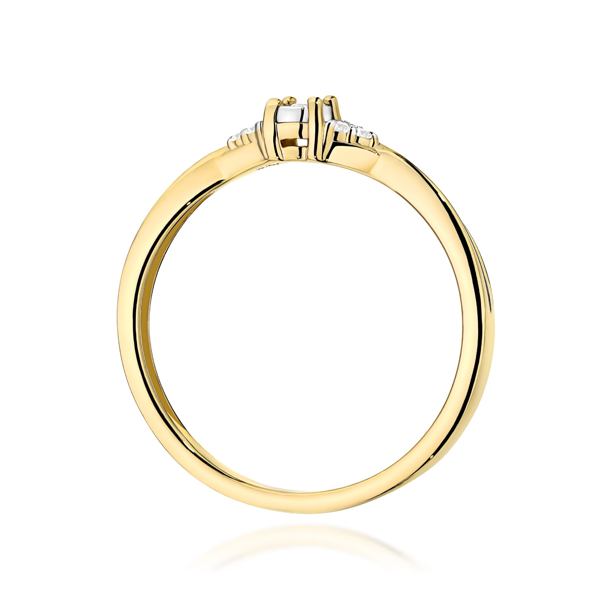 Inel Aur 9K cu Diamante Naturale 0.04 ct