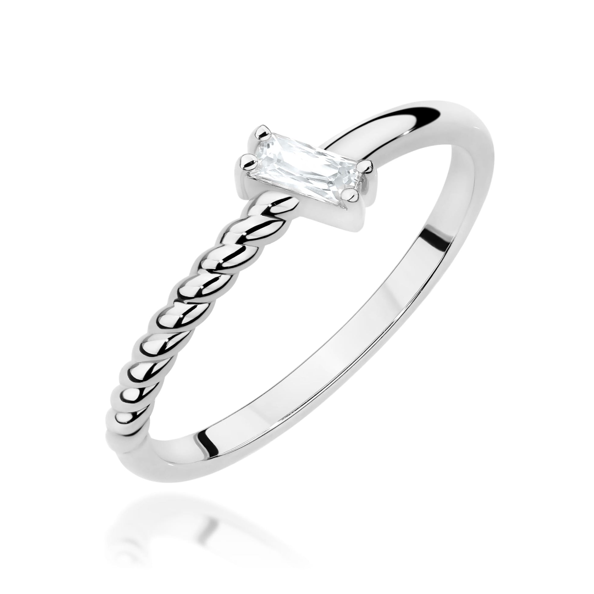 Inel Aur 9K cu Diamant Natural 0.13 ct