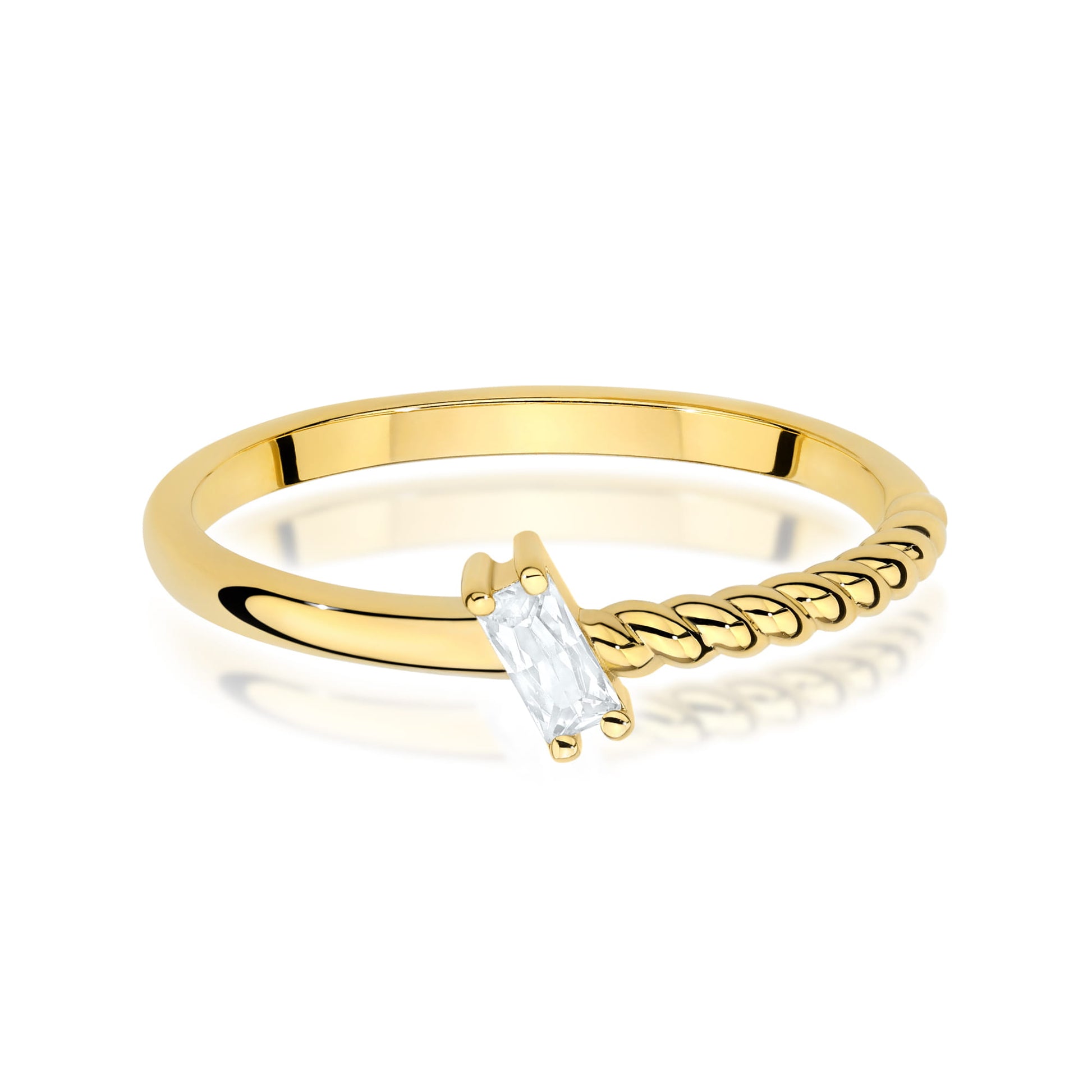 Inel Aur 9K cu Diamant Natural 0.13 ct