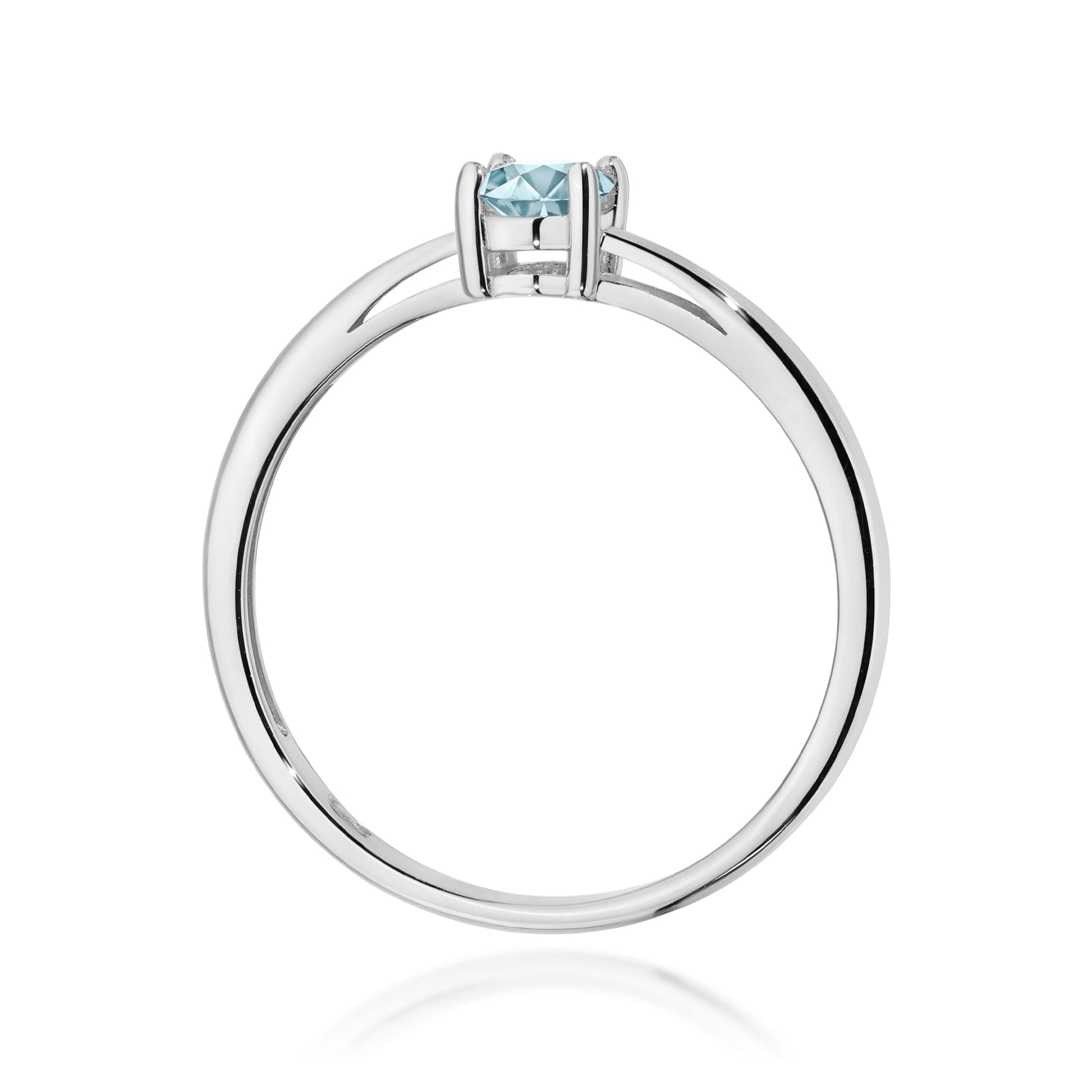 Inel Aur 14K W0685 Aquamarin 0,35ct