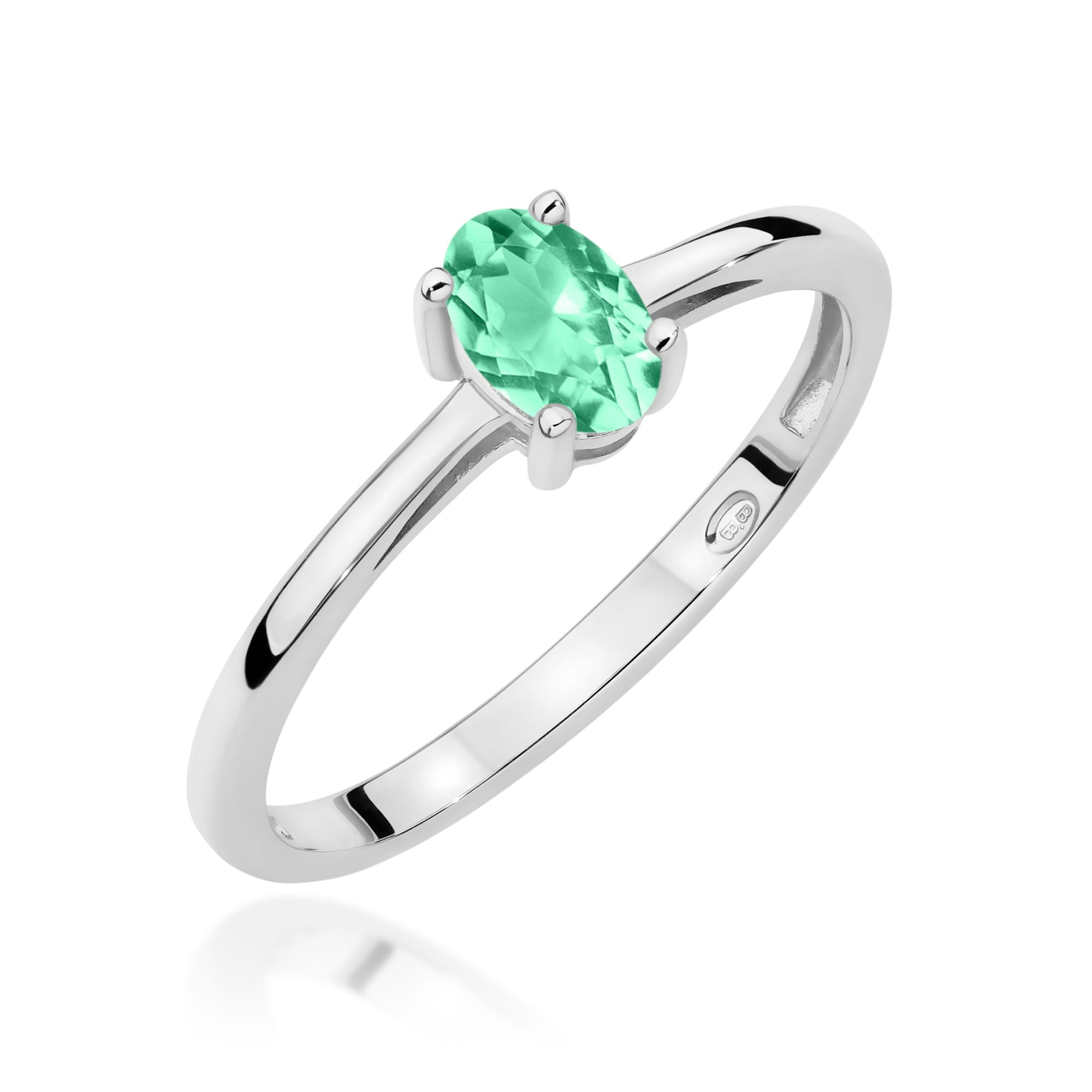 Inel Aur 14K W0685 Smarald 0,40ct