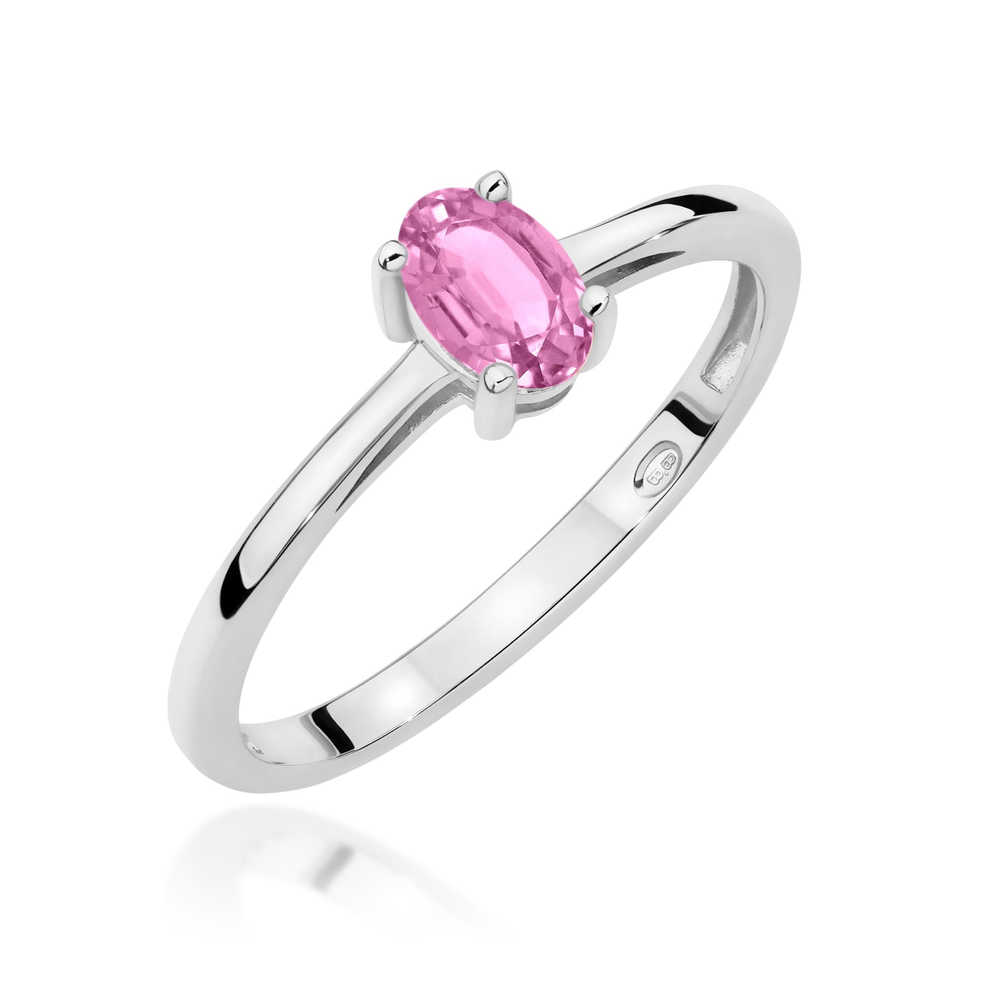 Inel Aur 14K W0685 Safir Roz 0,45ct