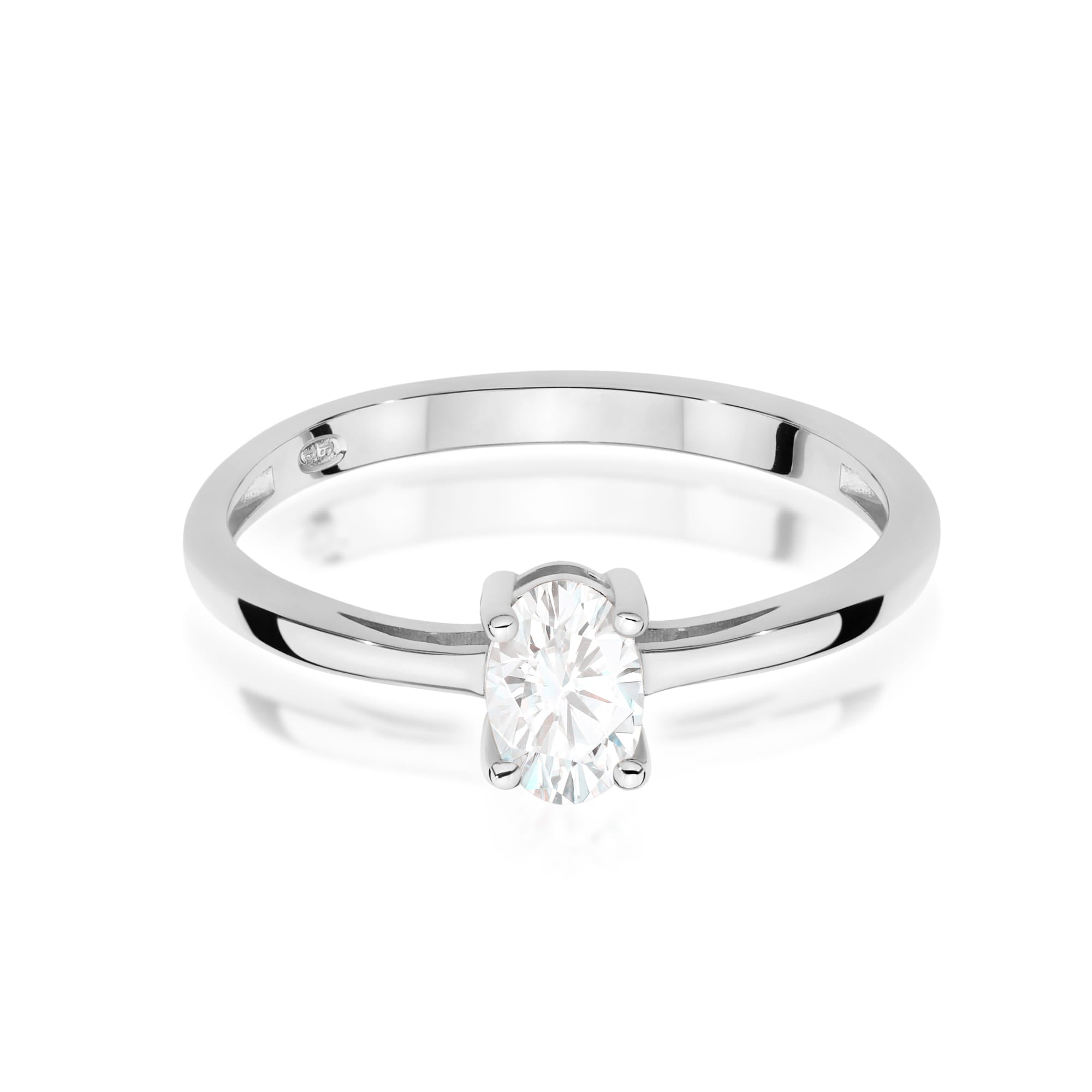 Inel Aur 14K W0685 Safir Alb 0,50ct