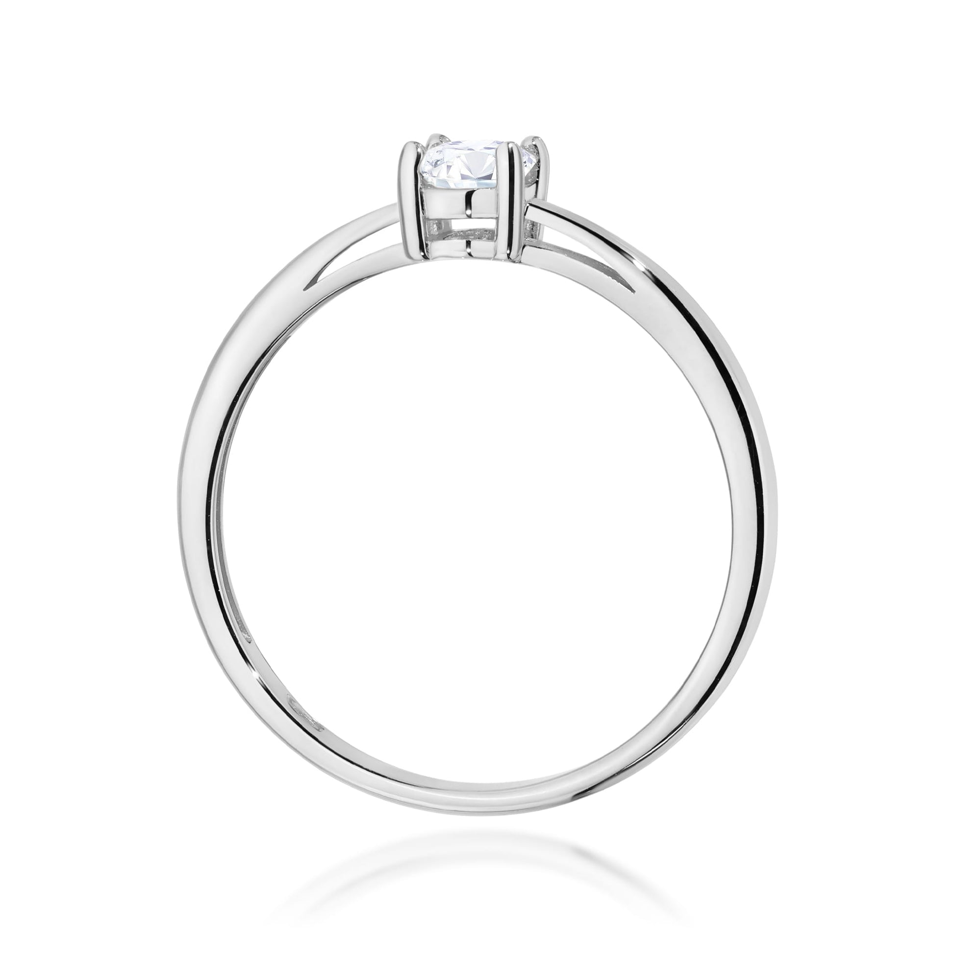 Inel Aur 14K W0685 Safir Alb 0,50ct