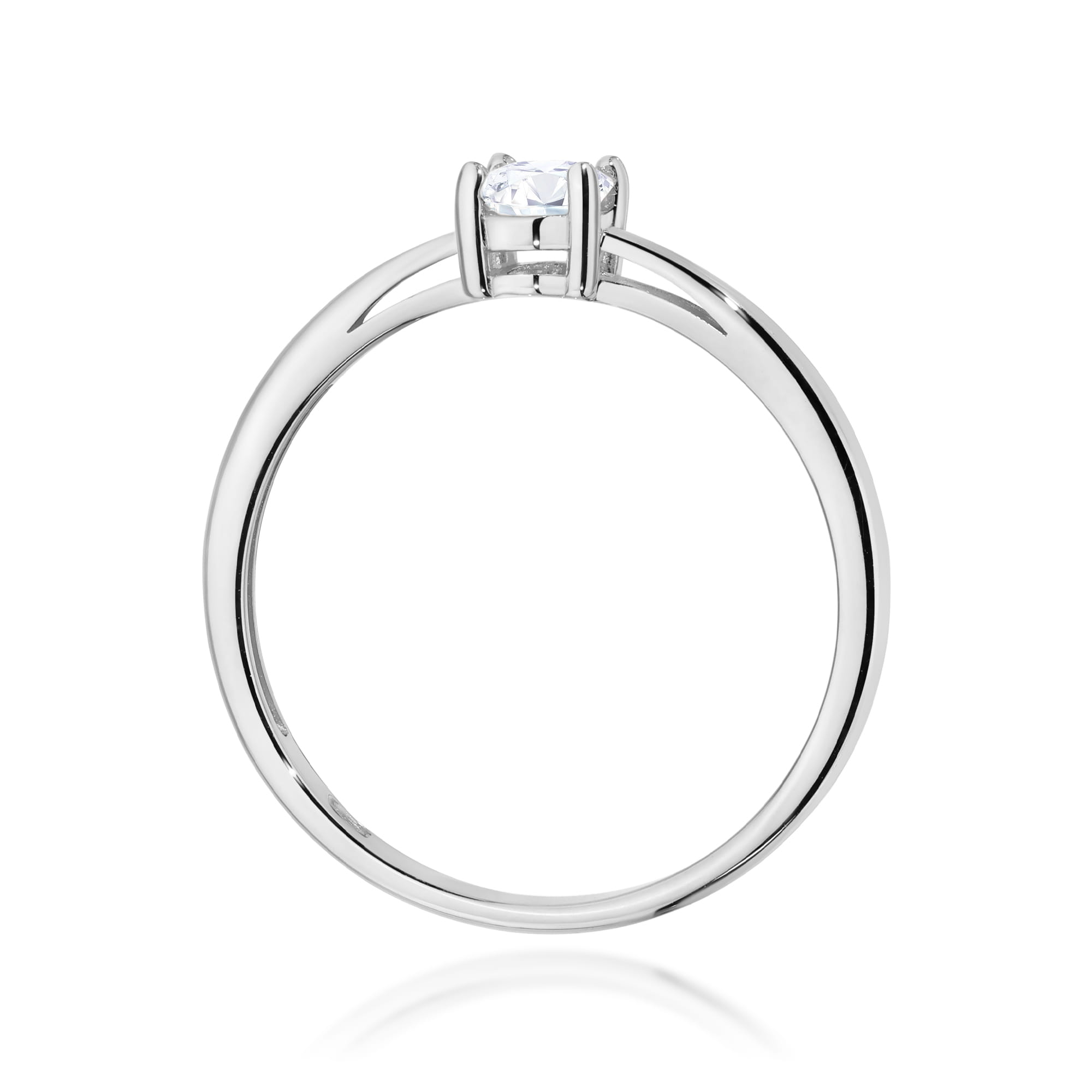 Inel Aur 14K W0685 Safir Alb 0,50ct