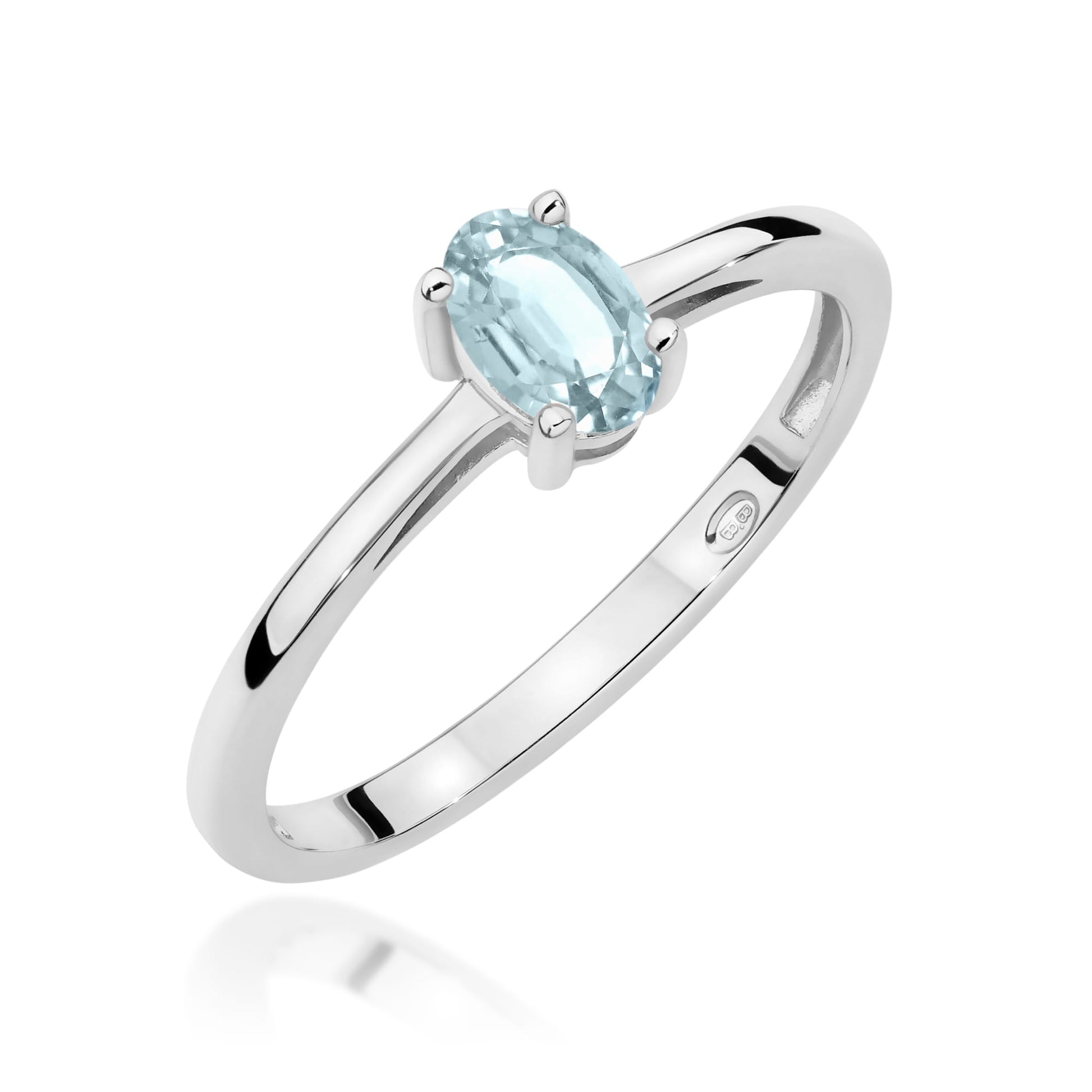Inel Aur 9K cu Acvamarin 0.35 ct