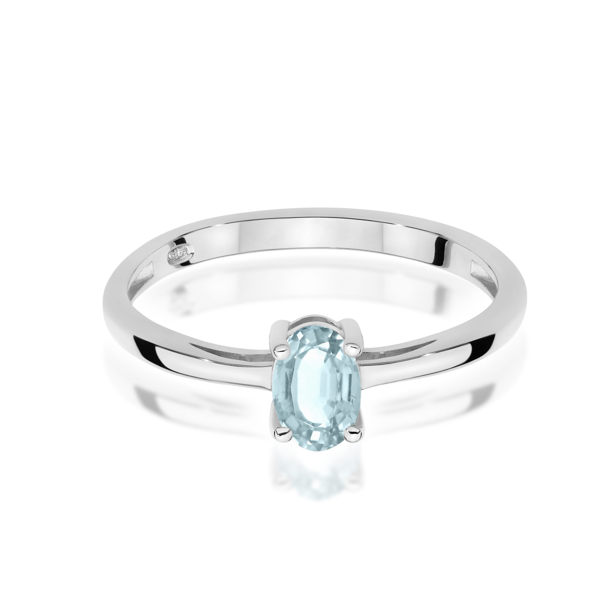Inel Aur 9K cu Acvamarin 0.35 ct