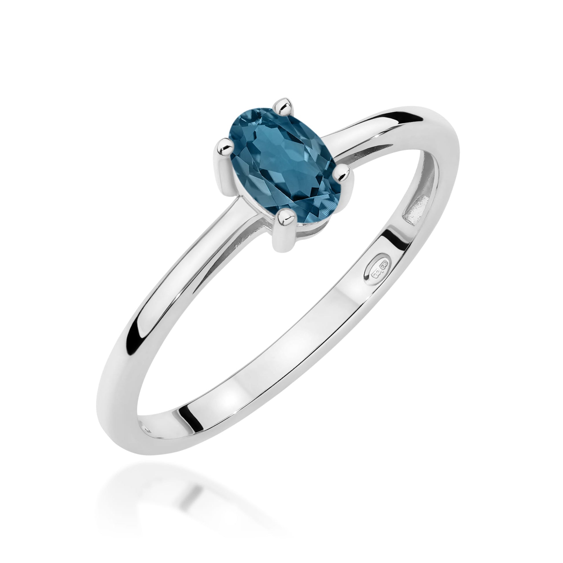 Inel Aur 9K cu Topaz London Blue 0.50 ct