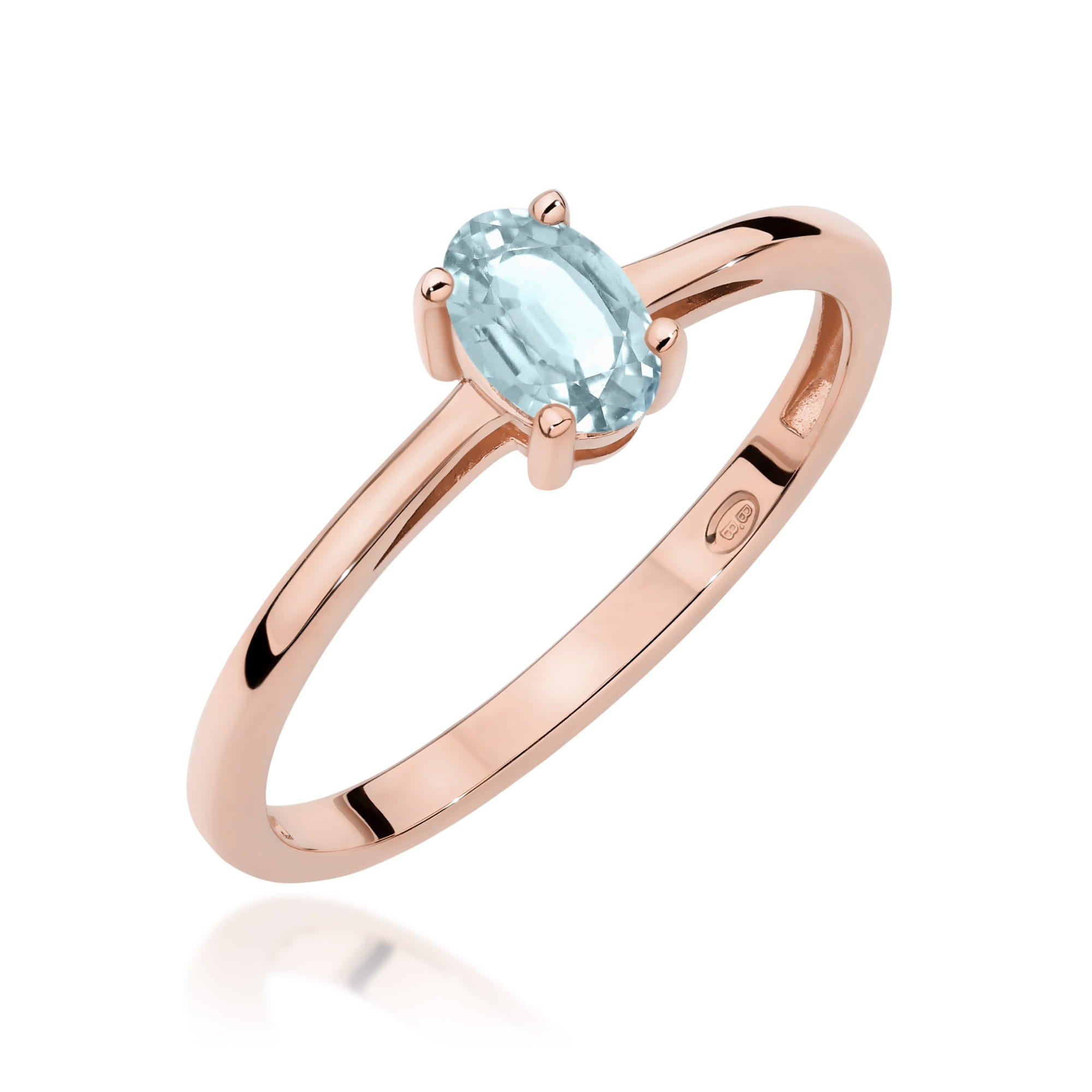 Inel Aur 14K W0685 Aquamarin 0,35ct