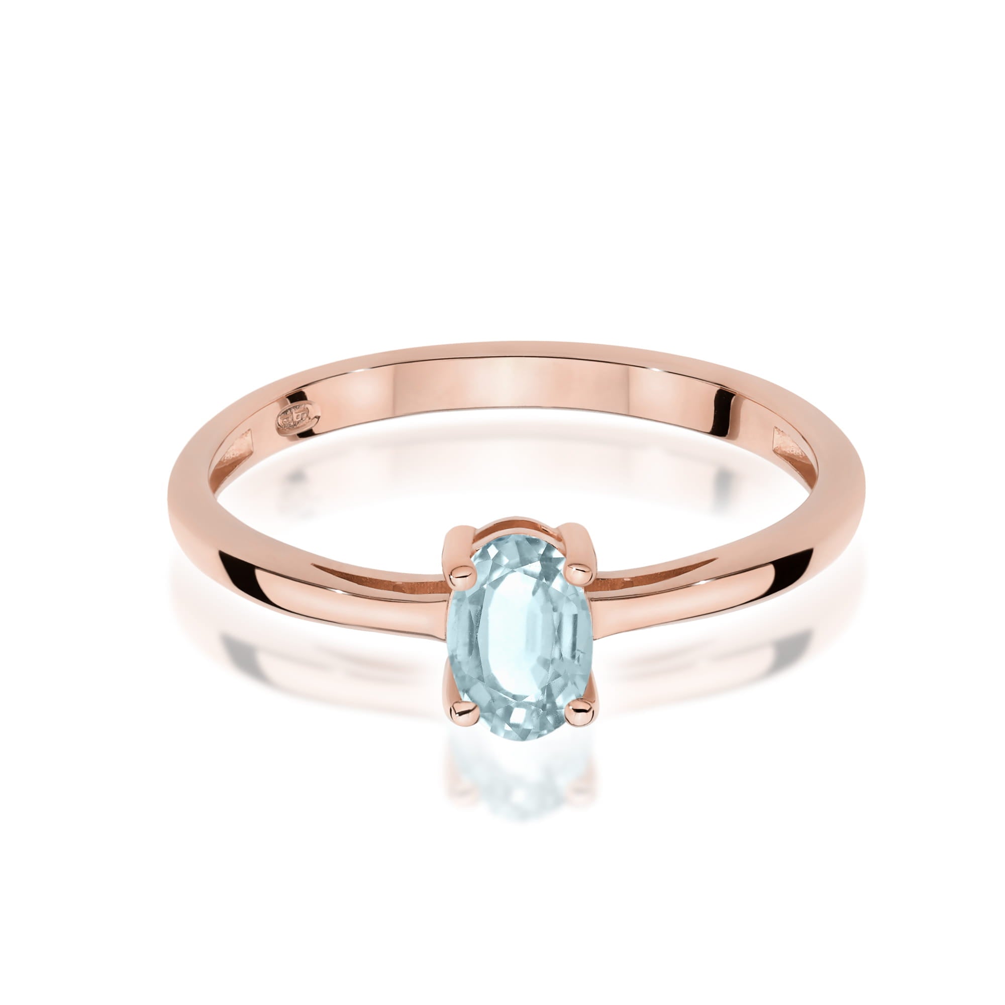 Inel Aur 14K W0685 Aquamarin 0,35ct