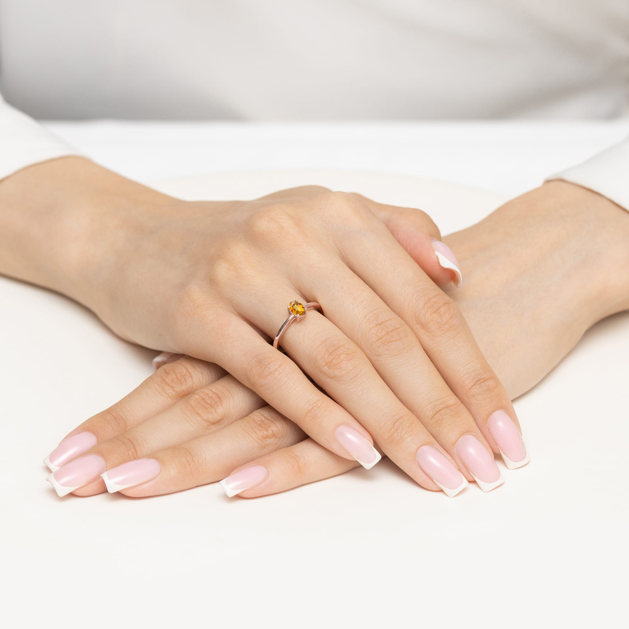 Inel Aur 14K W0685 Citrin 0,60ct