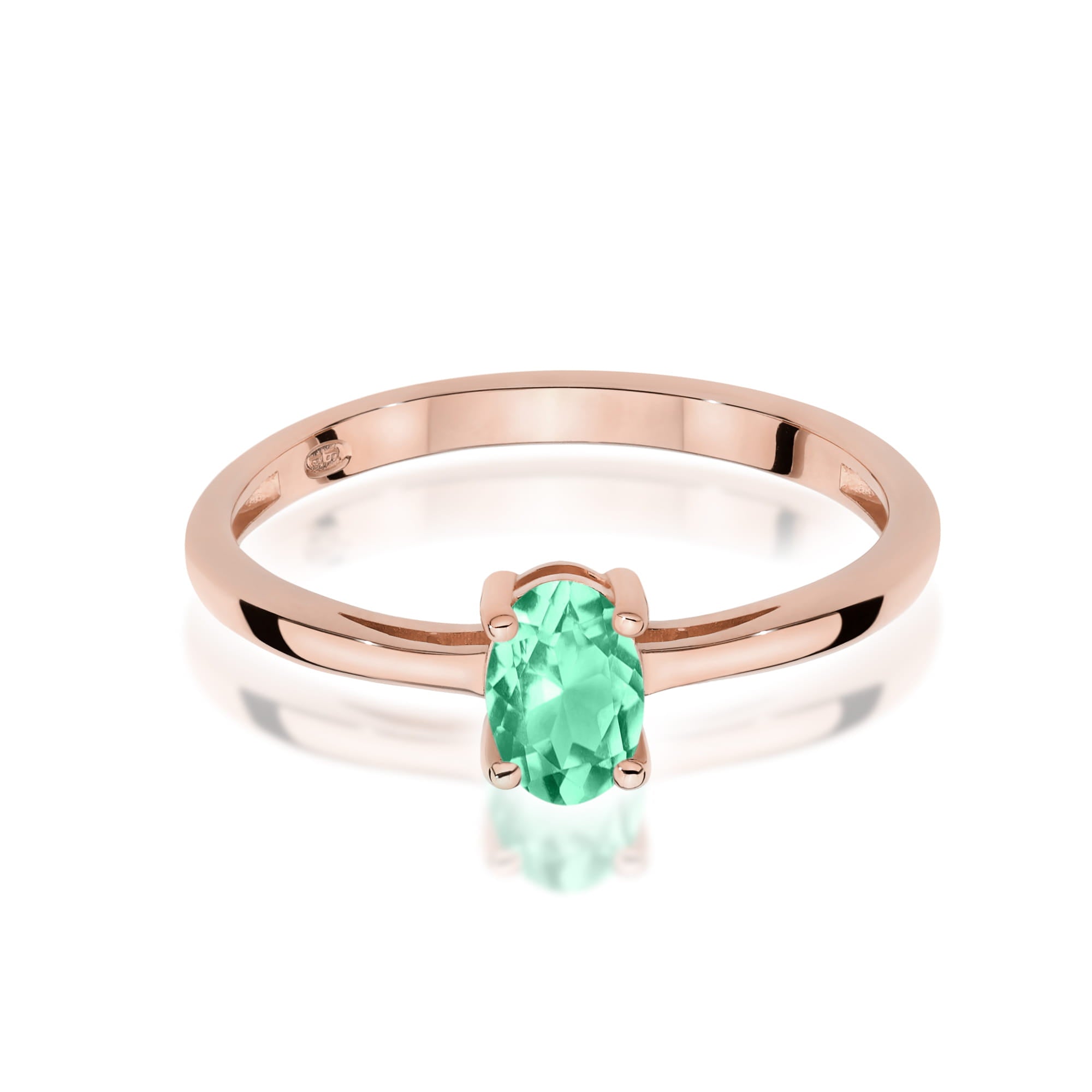 Inel Aur 14K W0685 Smarald 0,40ct