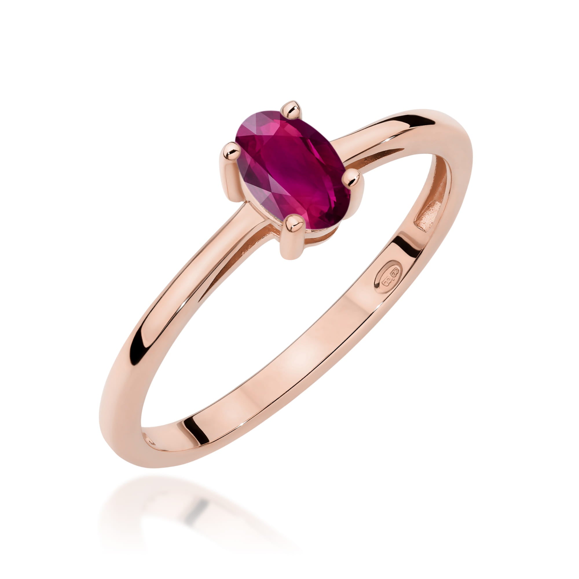 Inel Aur 14K W0685 Rodolit 0,50ct