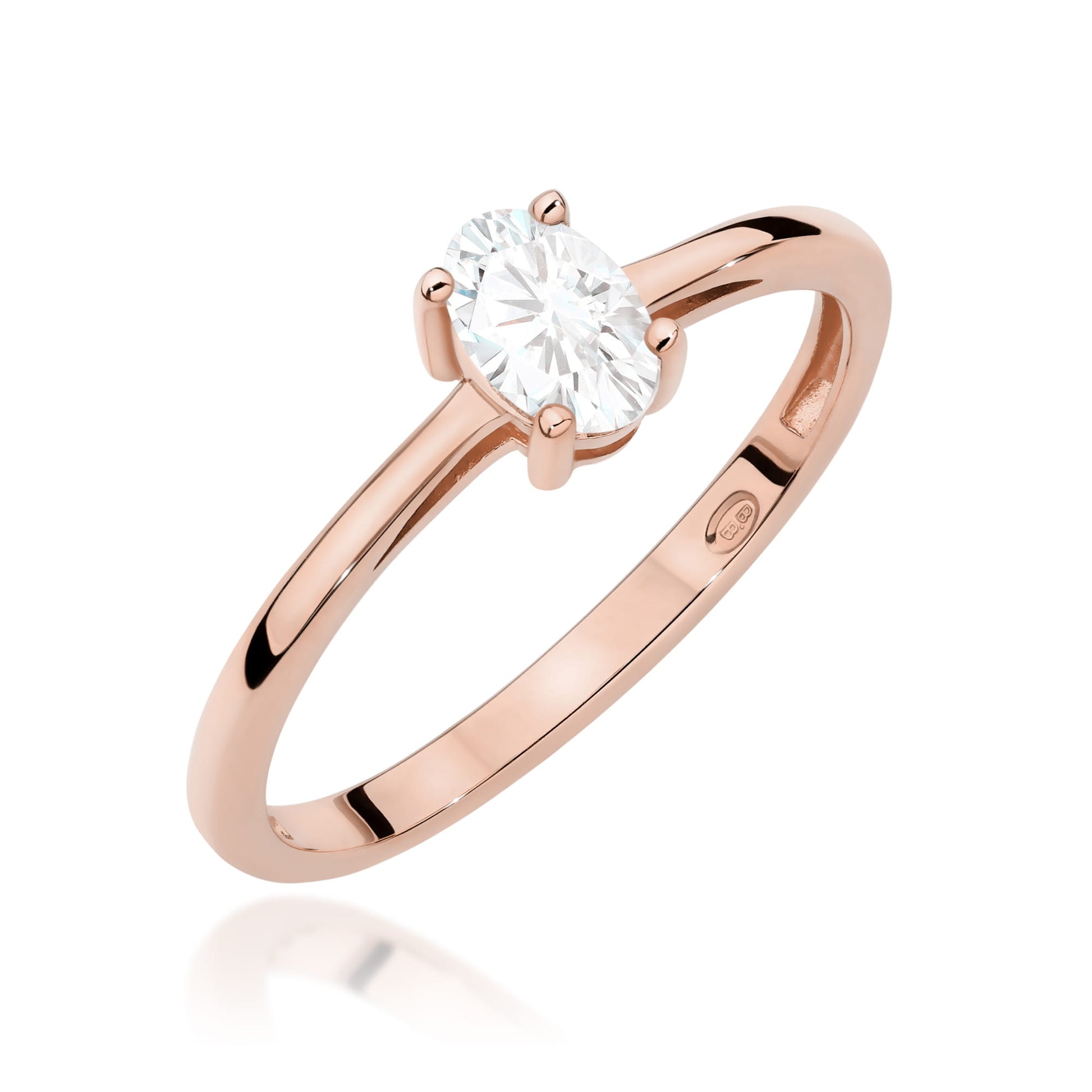 Inel Aur 14K W0685 Safir Alb 0,50ct