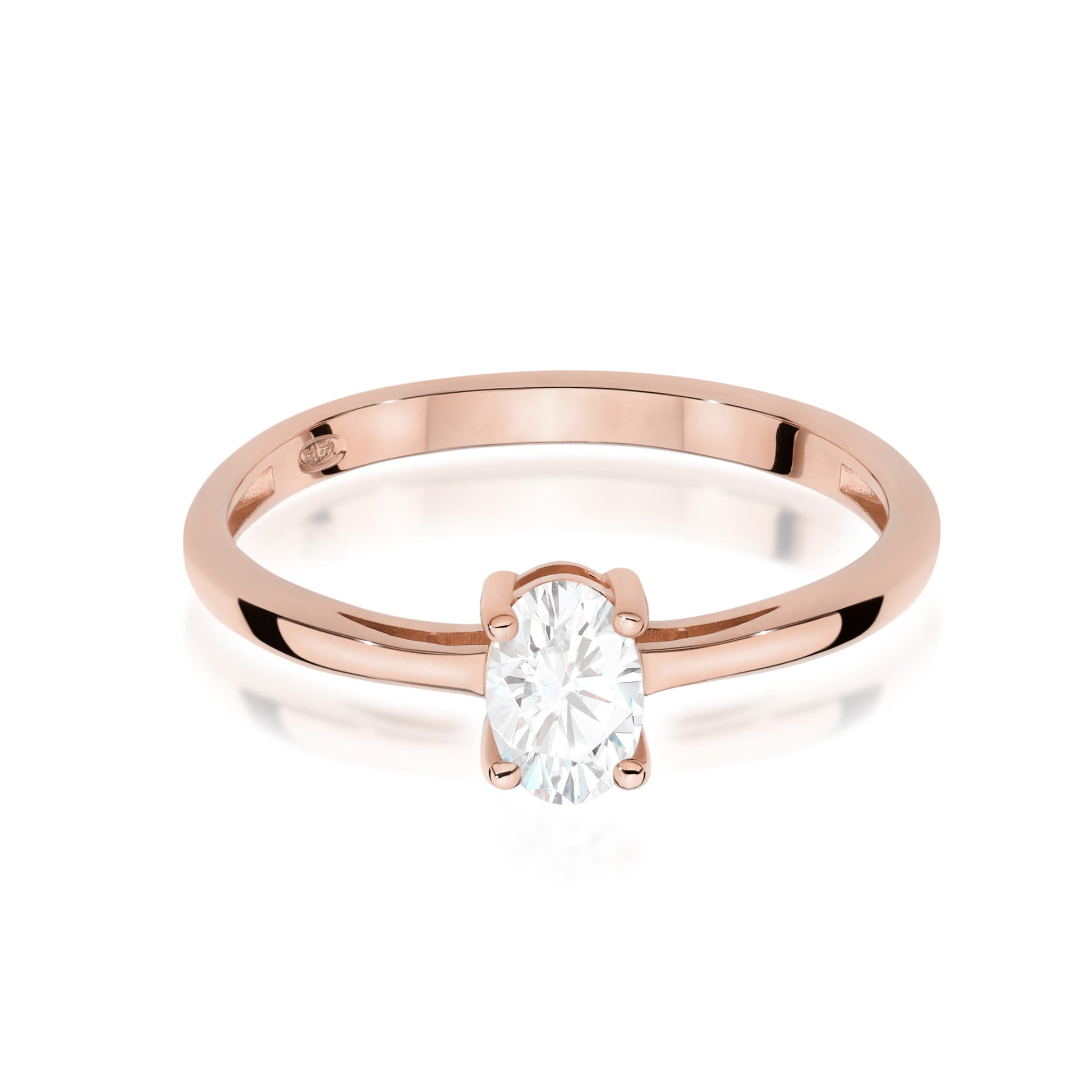 Inel Aur 14K W0685 Safir Alb 0,50ct