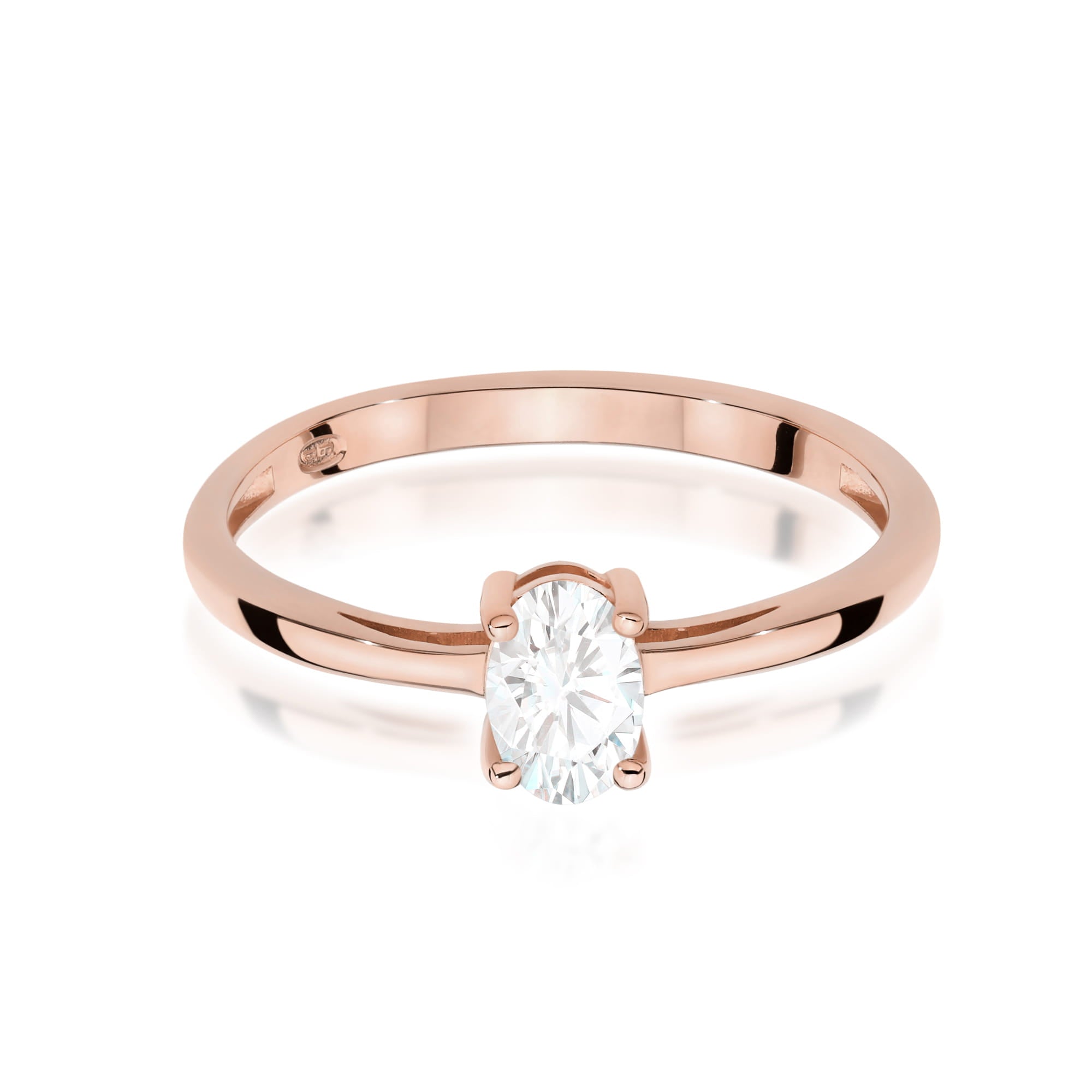 Inel Aur 14K W0685 Safir Alb 0,50ct