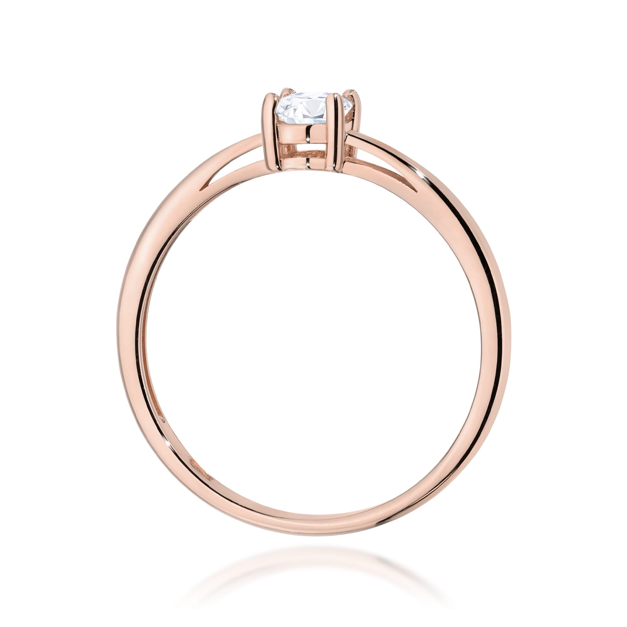 Inel Aur 14K W0685 Safir Alb 0,50ct