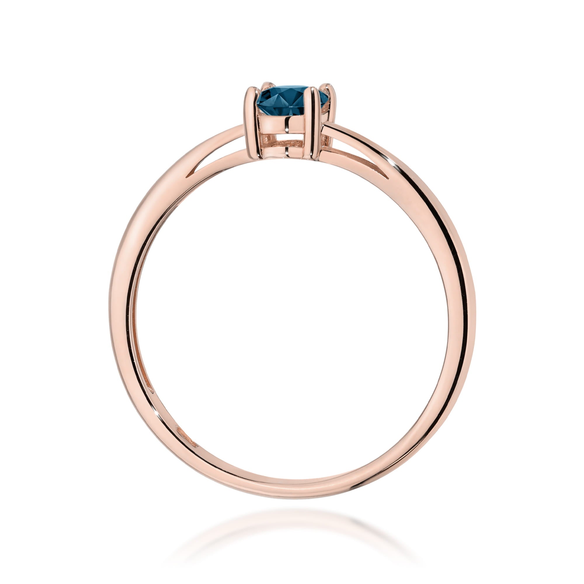 Inel Aur 14K W0685 Topaz London Blue 0,50ct