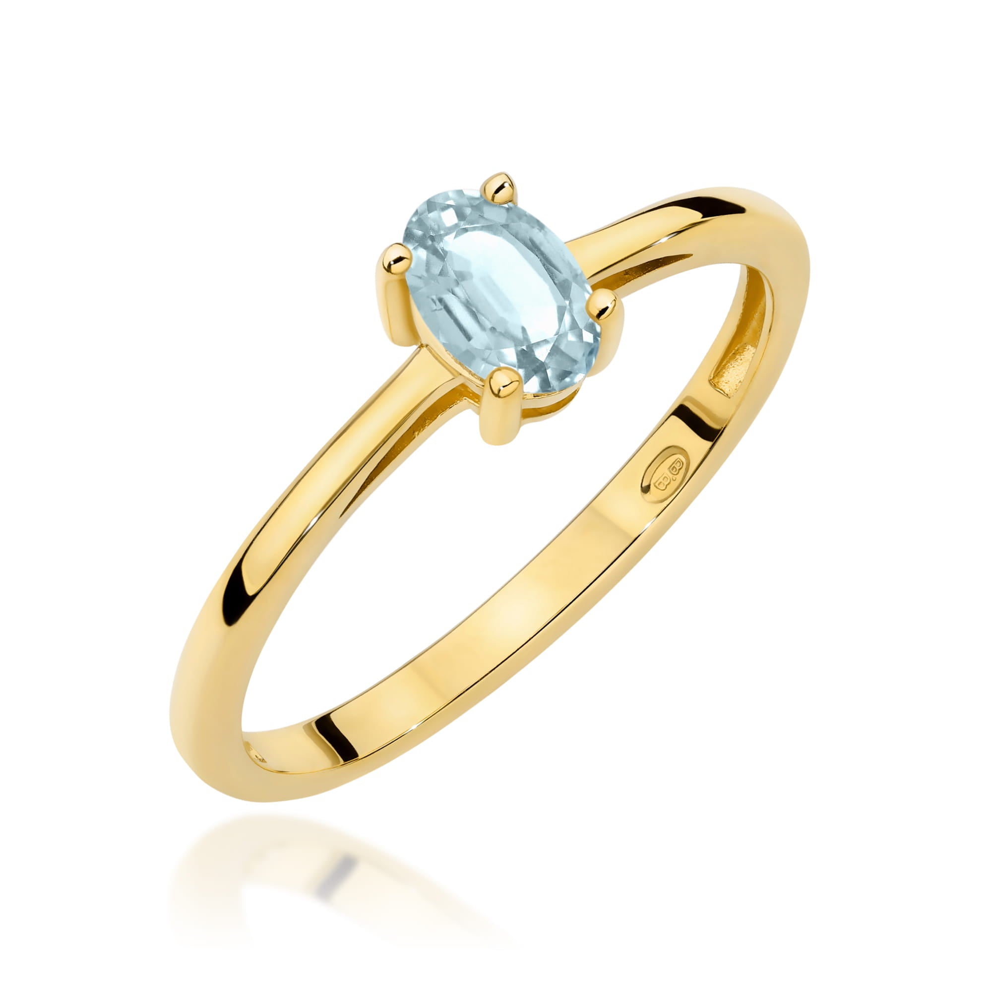 Inel Aur 14K W0685 Aquamarin 0,35ct