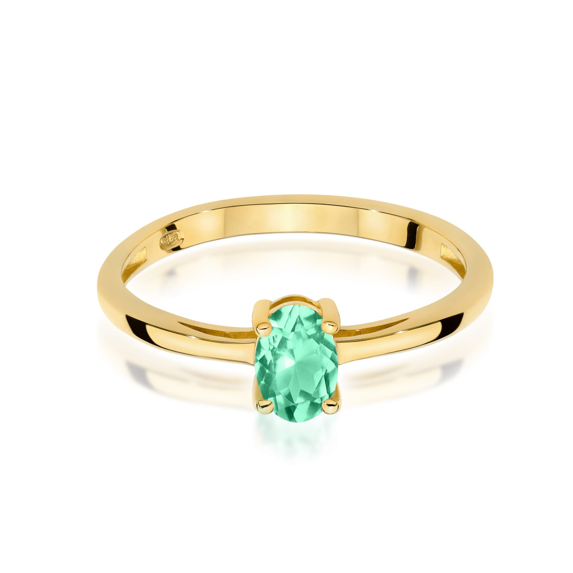 Inel Aur 14K W0685 Smarald 0,40ct