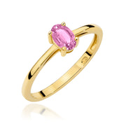 Inel Aur 14K W0685 Safir Roz 0,45ct