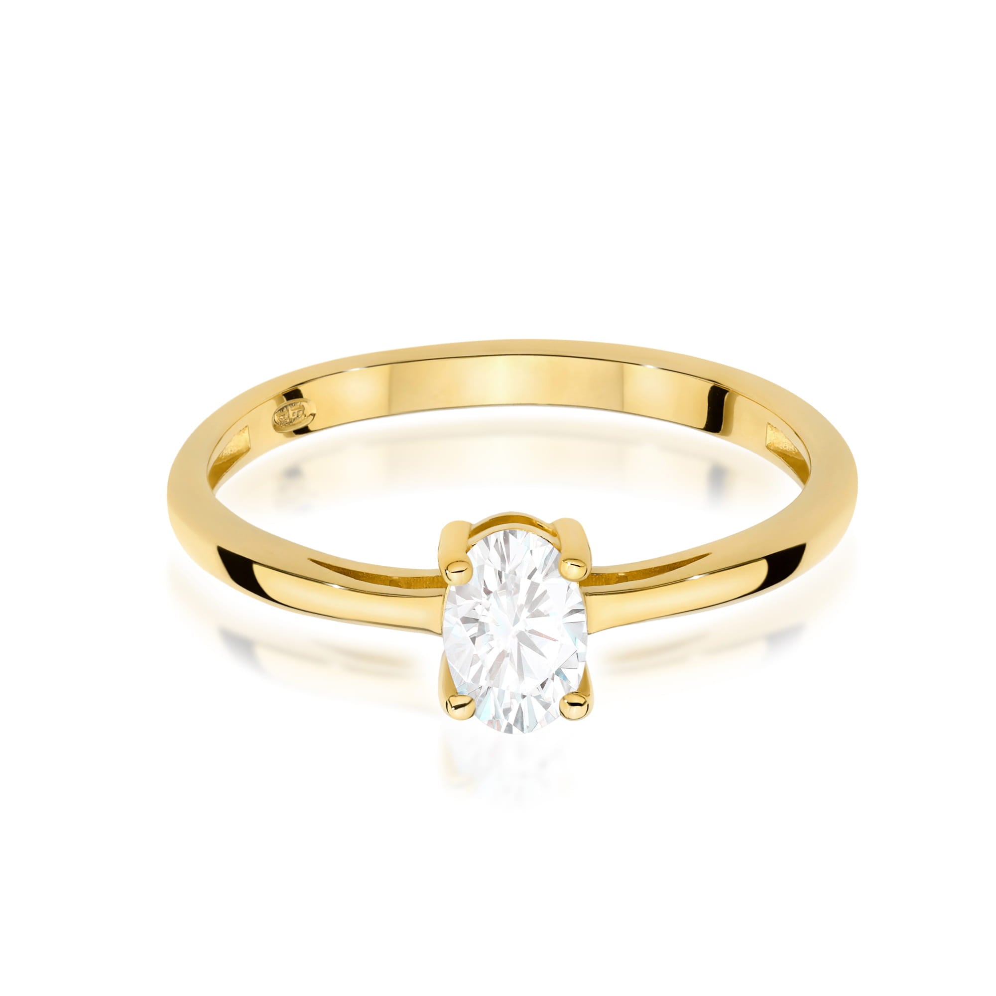 Inel Aur 14K W0685 Safir Alb 0,50ct