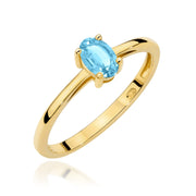 Inel Aur 14K W0685 Topaz Swiss 0,50ct