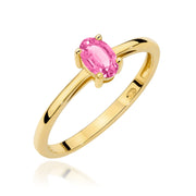 Inel Aur 14K W0685 Topaz Roz 0,50ct